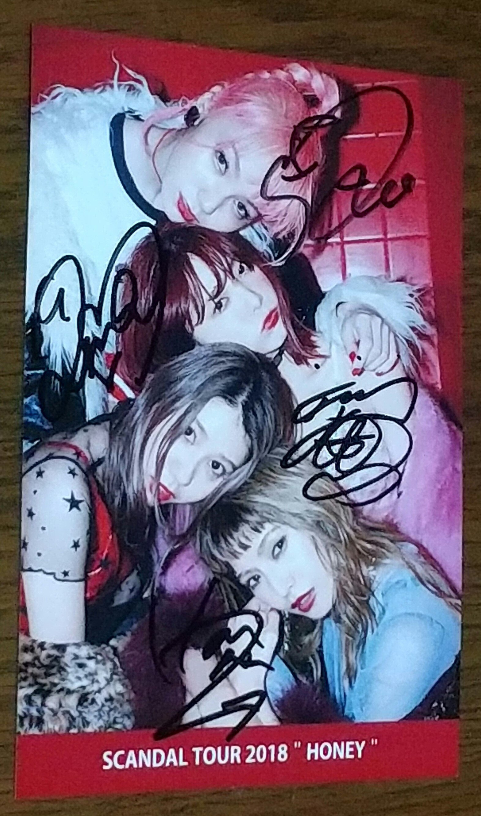 SCANDAL直筆サイン入りポラ SCANDAL 直筆サイン入りカード SCANDAL 直筆サイン入りセットリスト