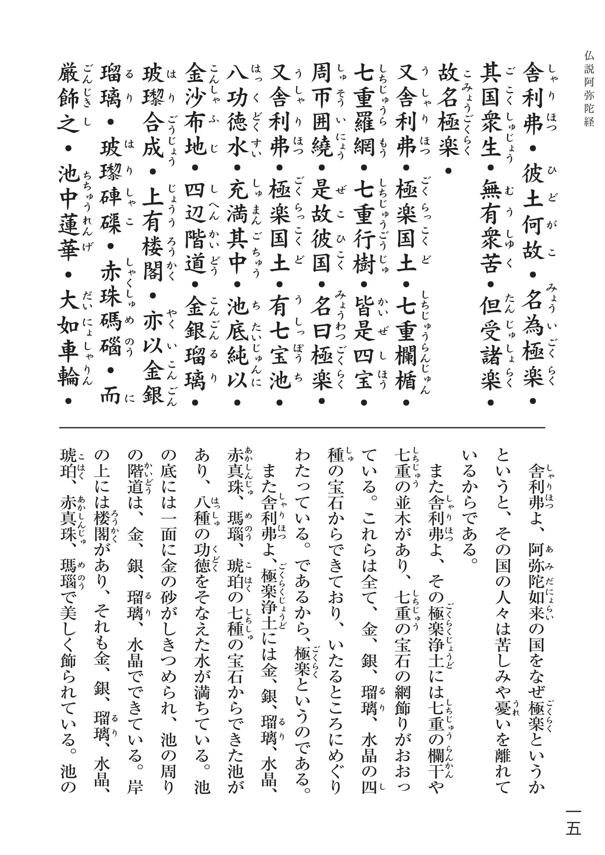 仏説 阿弥陀 経 全文