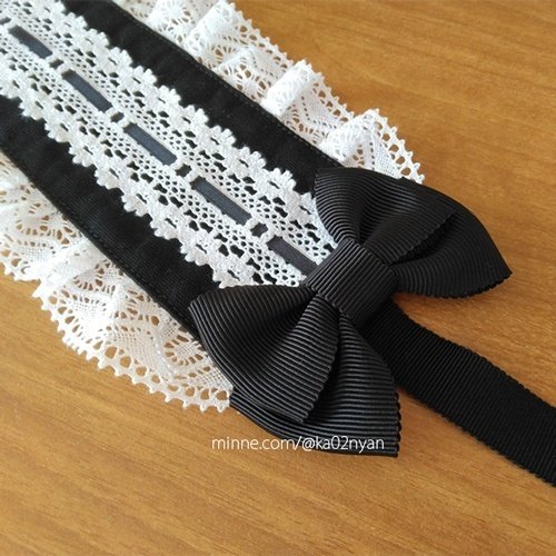 王道黒白ヘッドドレス｜かか