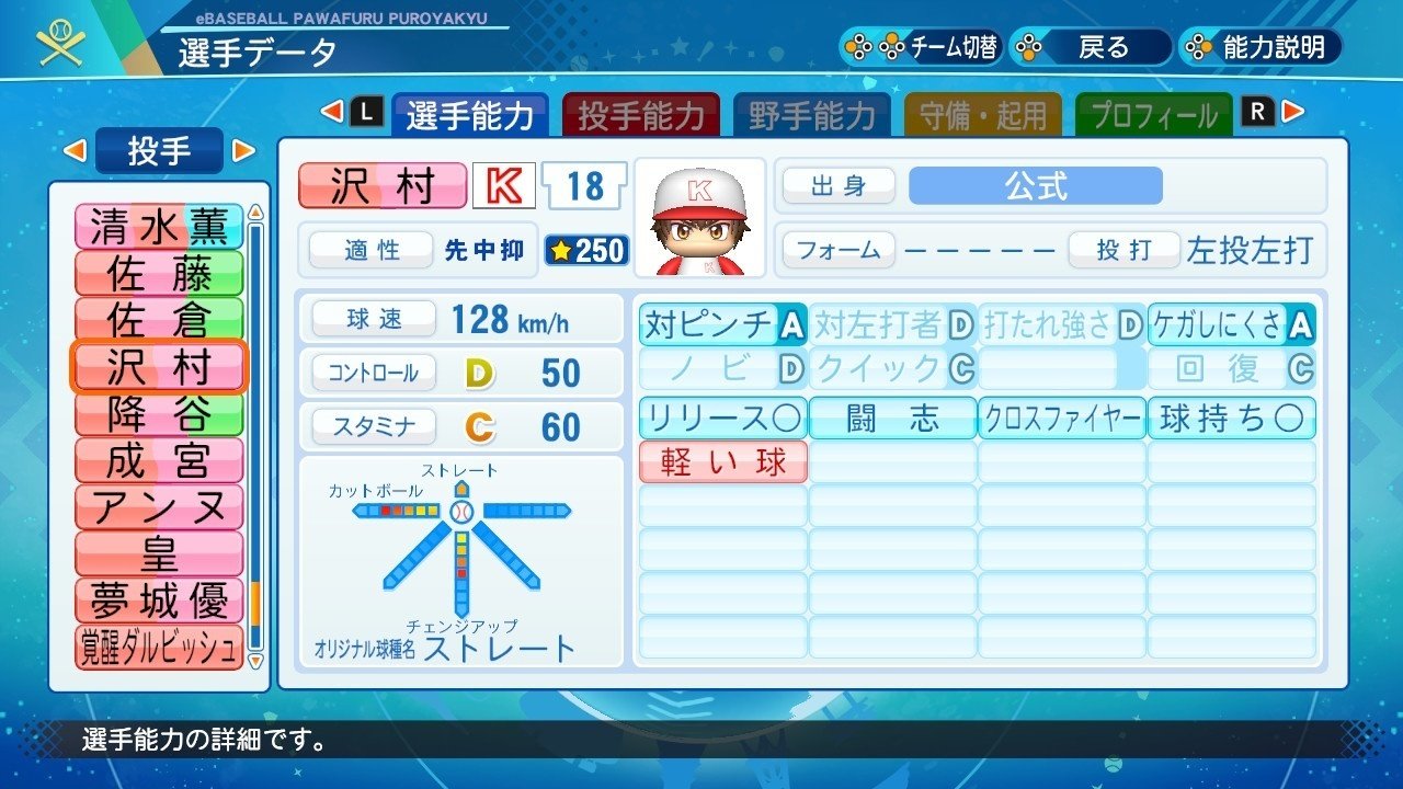 ダイヤのA（エース）の選手能力・パワター紹介【パワプロ2020】※2021