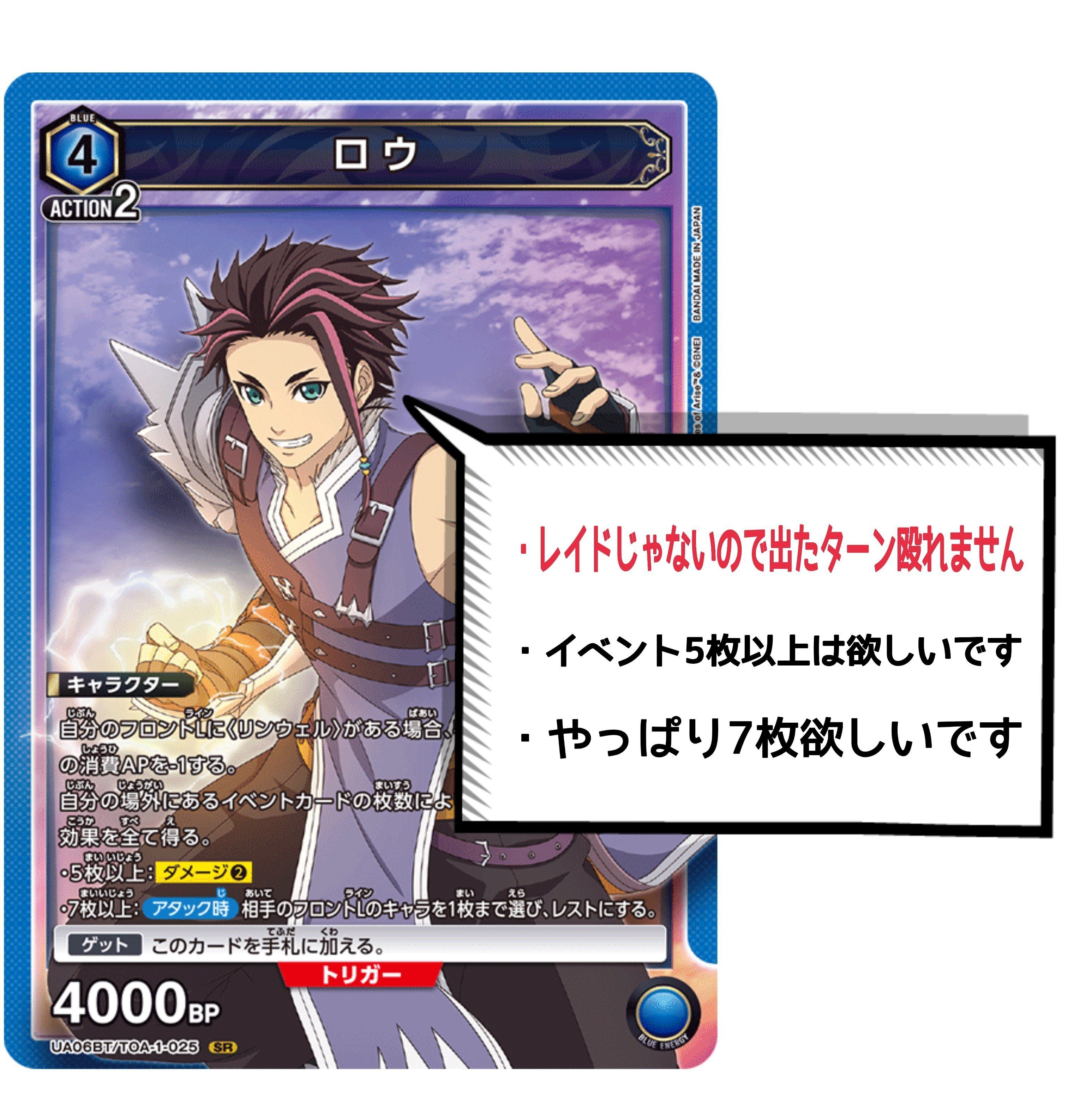 ユニアリ 青テイルズデッキ(リンウェル軸)+調整パーツ付き ユニアリ】リンウェルとかいう便利すぎる女について【3on3大阪