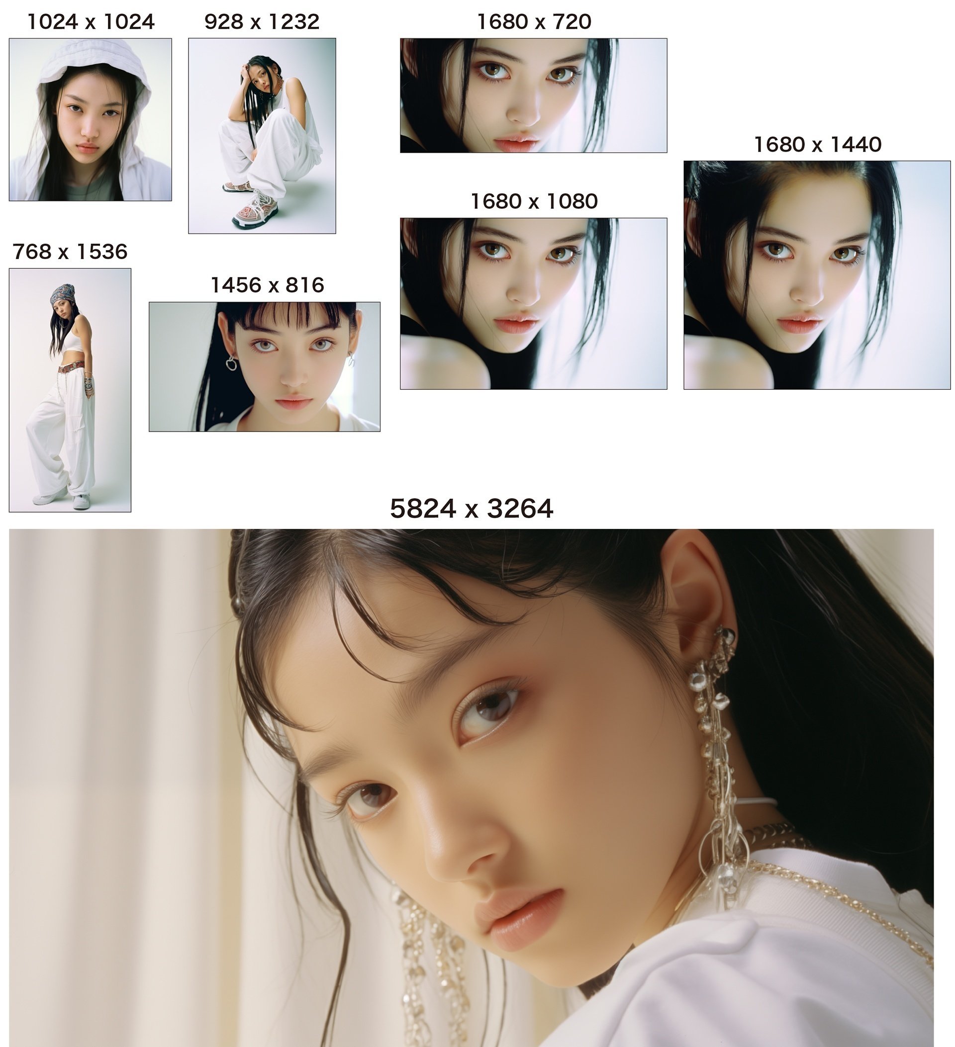 【Akina】絵　写真プリント　フチ無し　1:1　アート　Midjourney Midjourneyの上級テクニックで写真集のプロトタイプを作成する
