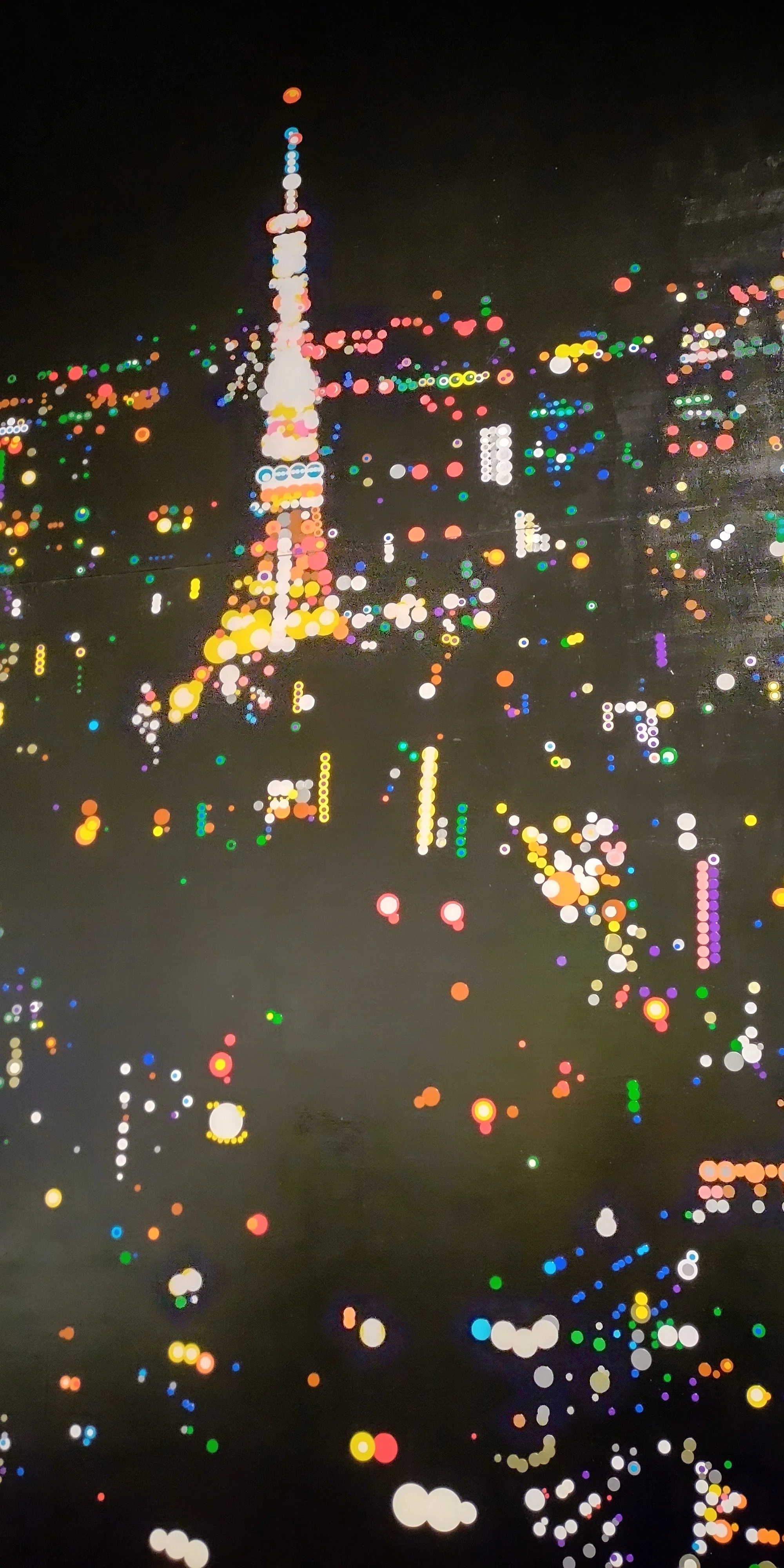 シールアートで、夜景旅行｜まちこ