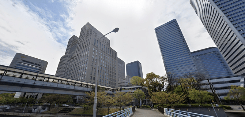 京橋駅の南側のオフィス街