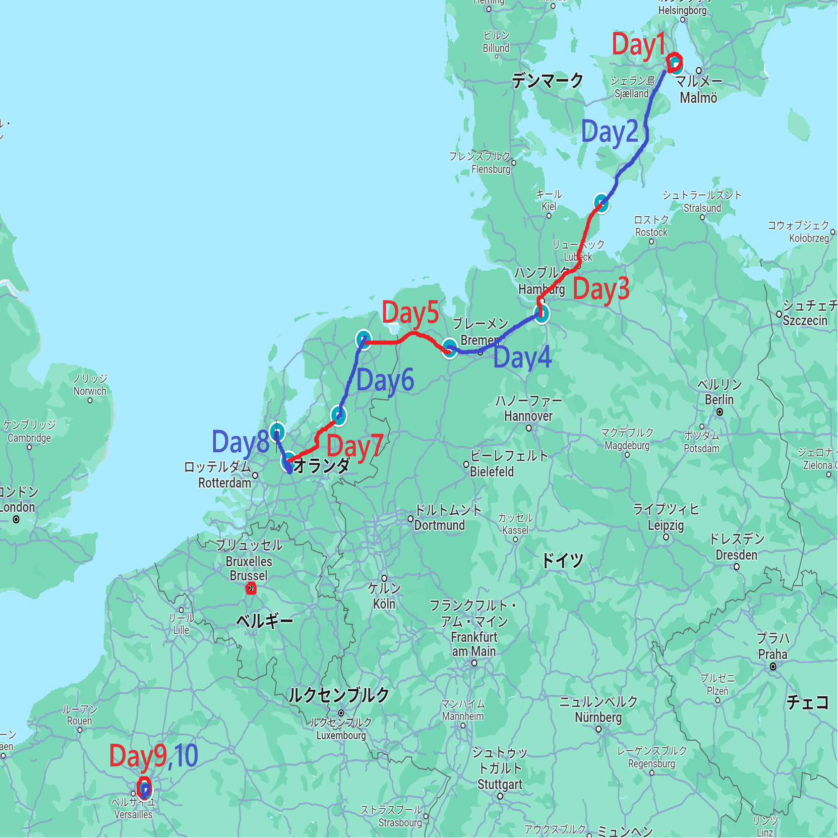 定年欧州自転車旅行 自転車文化の本場を走る ~欧州自転車旅1000kmダイジェスト