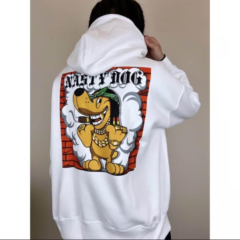 MYのブランド NastyDog Character Hoodie White