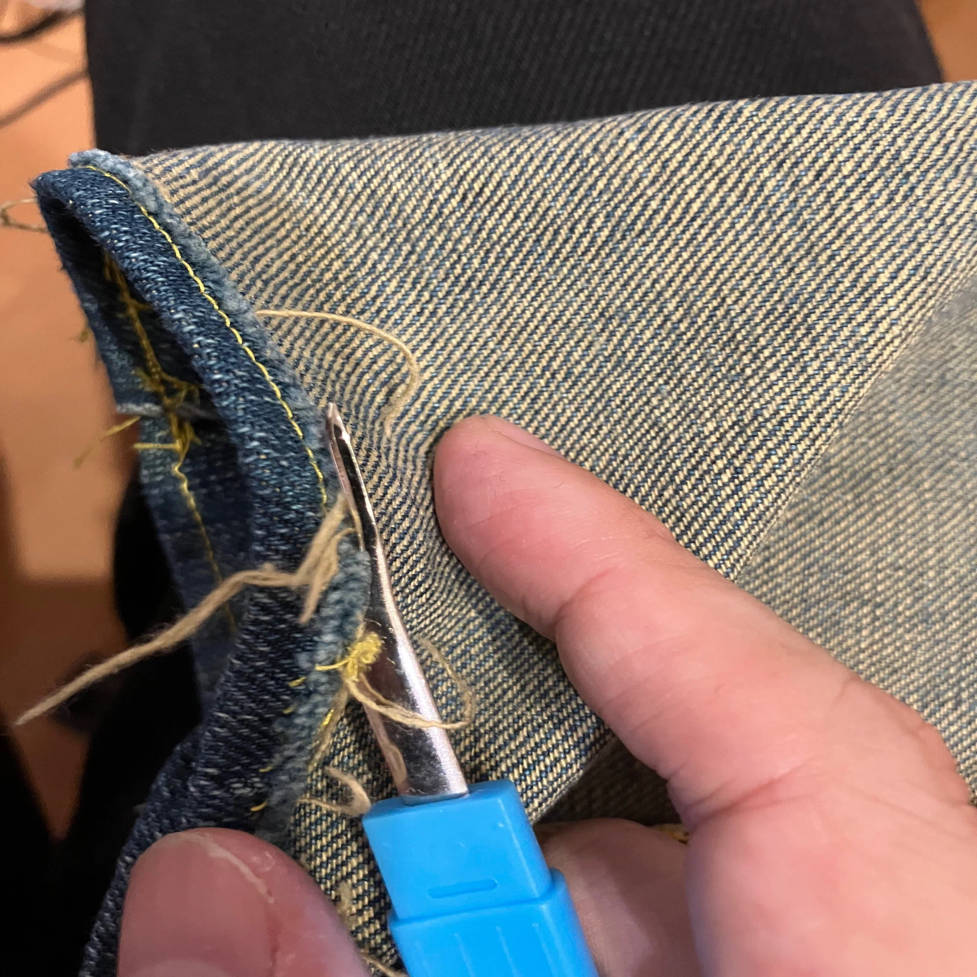 家庭用ミシンでDIY 3】リーバイスレッドの名作メキシカンブーツカット 