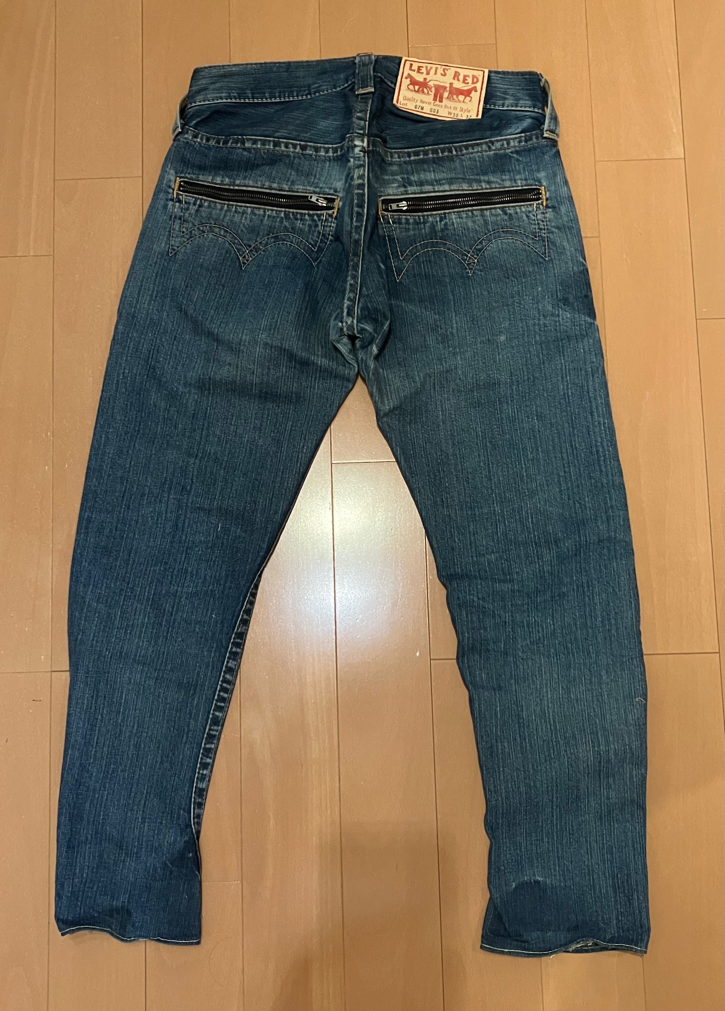 初期 リーバイスレッド 07M S03 メキシカンブーツカット W32 濃色加工