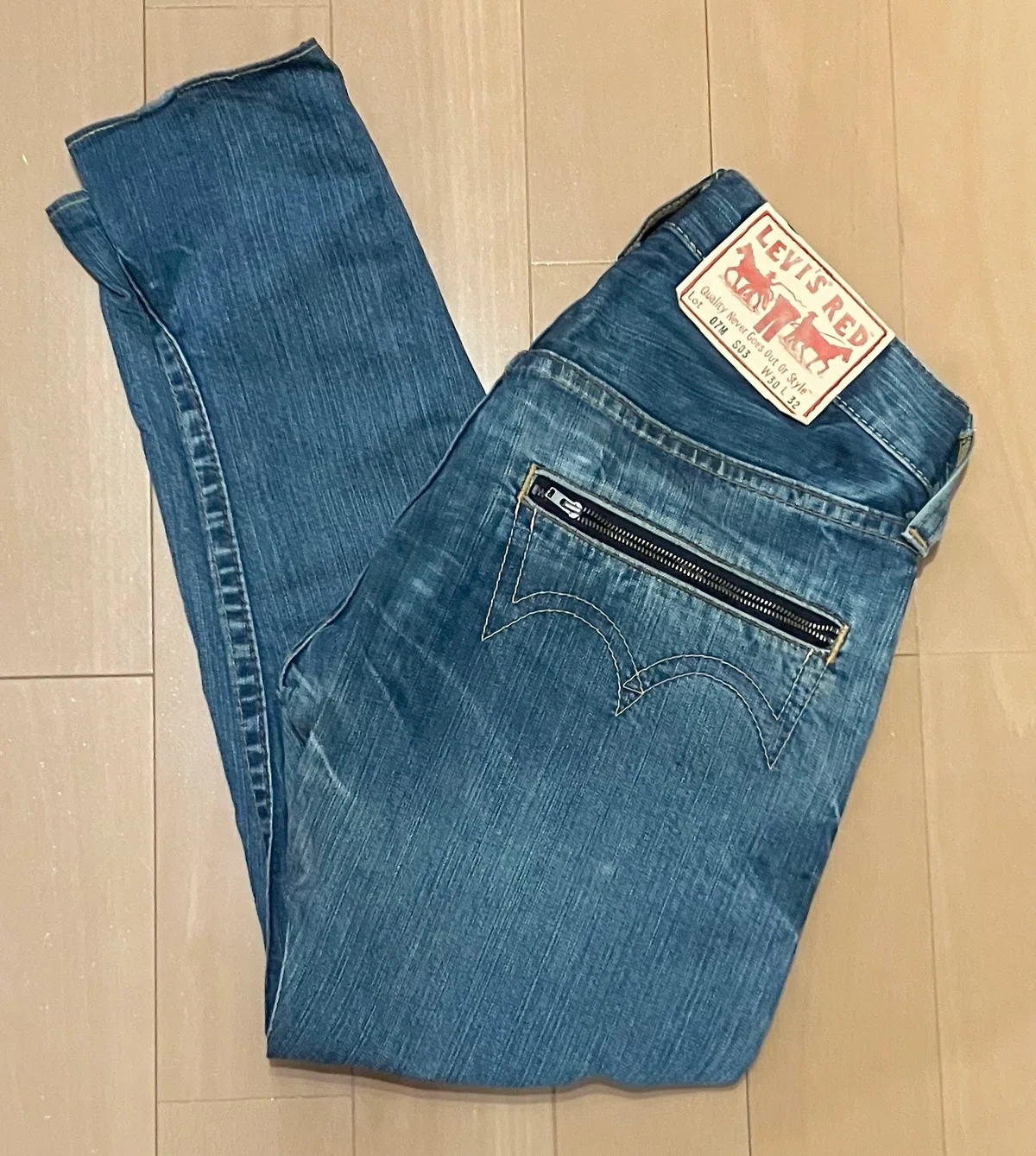 家庭用ミシンでDIY 3】リーバイスレッドの名作メキシカンブーツカット 