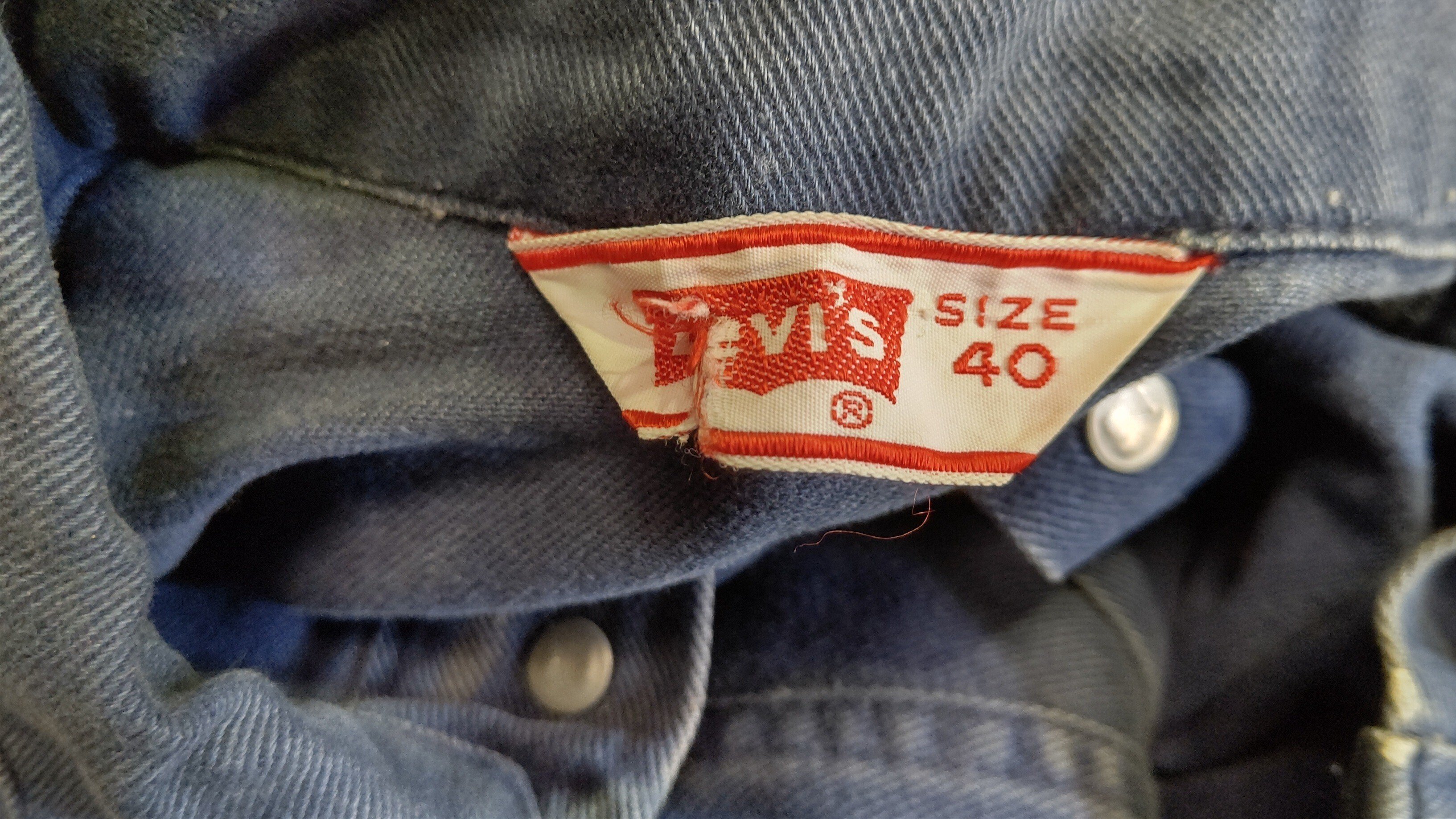 リーバイス スリムフィット デニムジャケット 白タブ ビッグE Levi's白