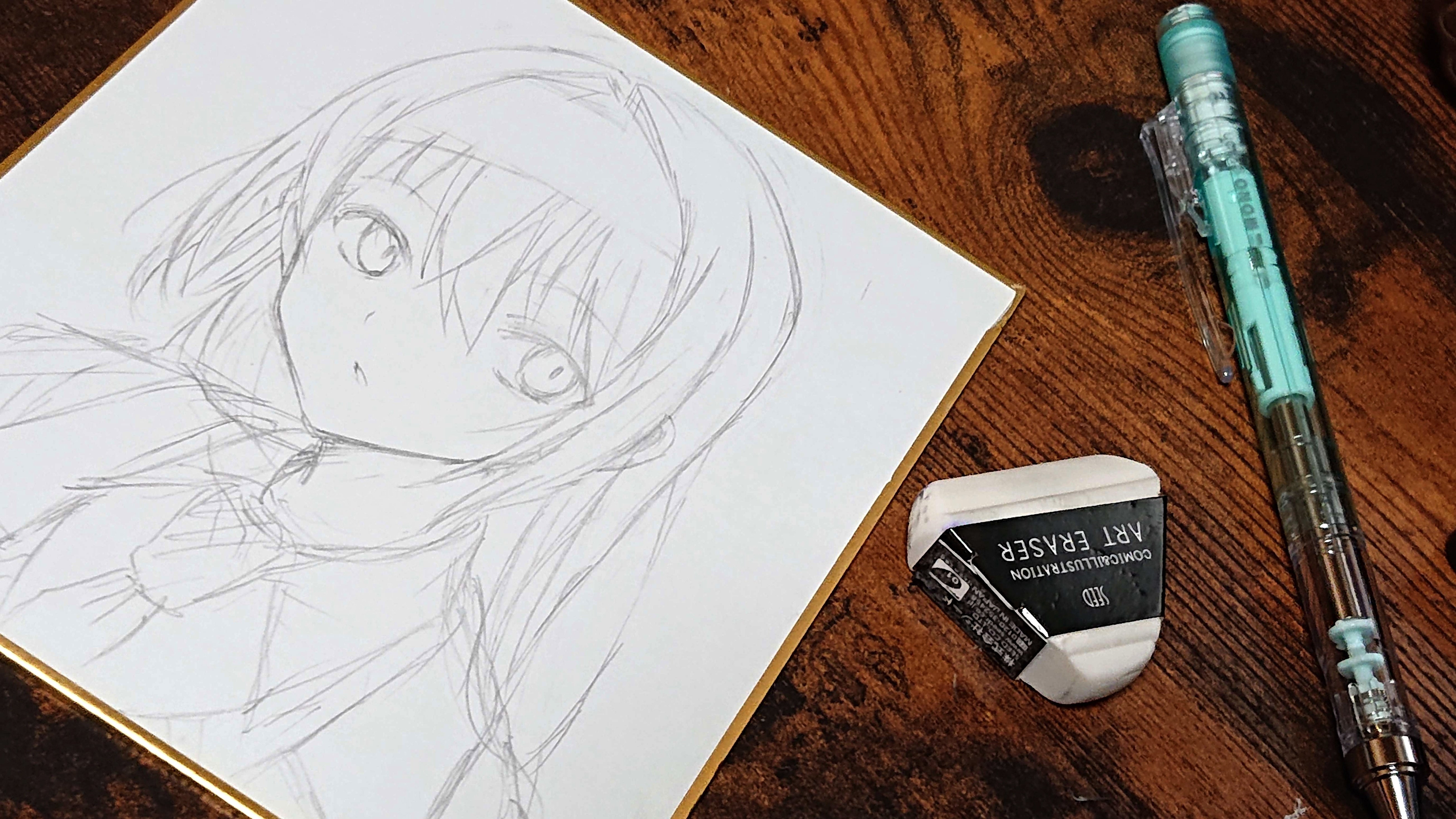 色鉛筆で色紙イラストを描いてみたときの話｜Ji_logg