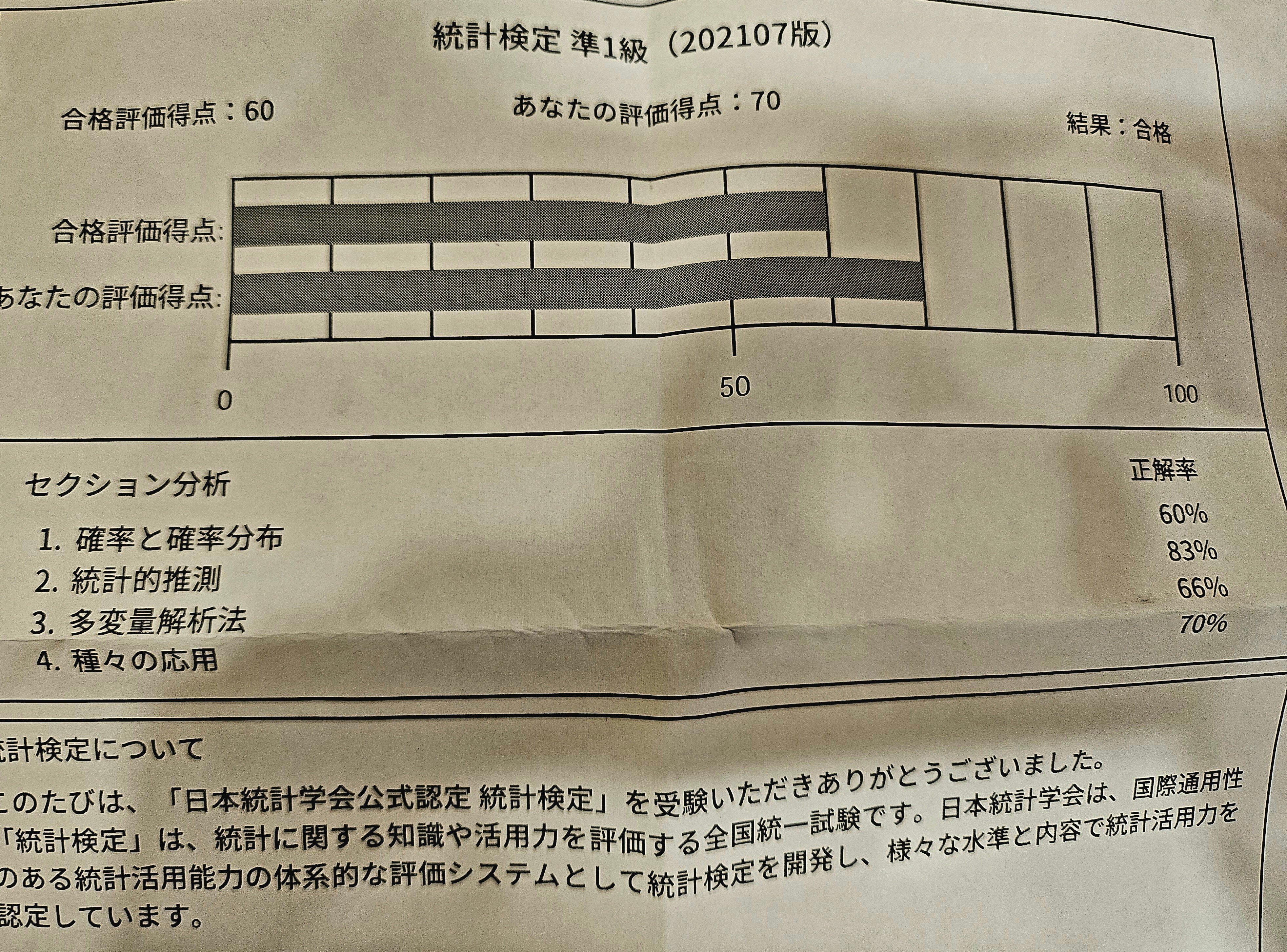 【超特価sale開催】  検定】統計検定準1級の合格体験記｜aaaki_T 資格/検定