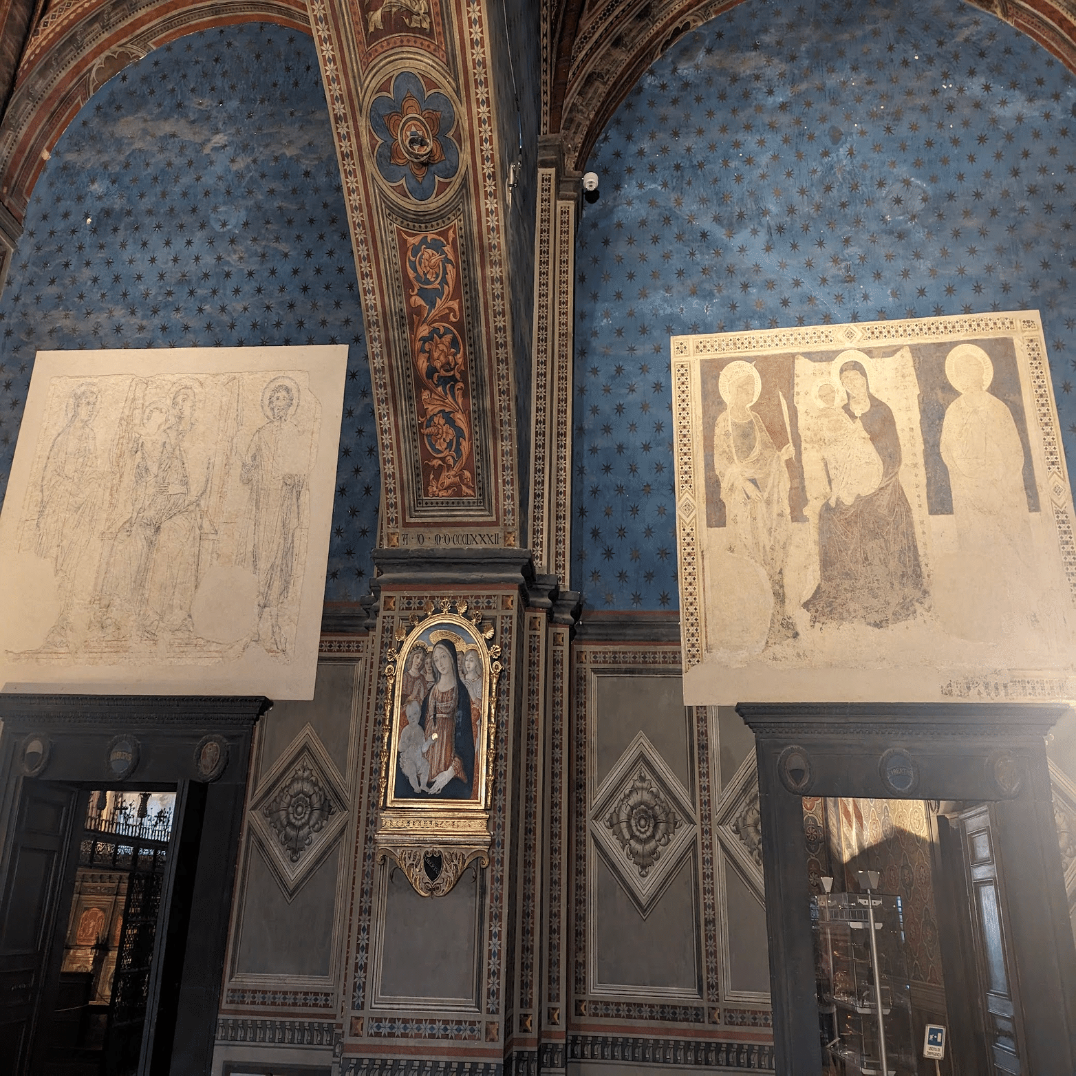 水彩画原画　シエナのカンポ広場 水彩画原画シエナのカンポ広場