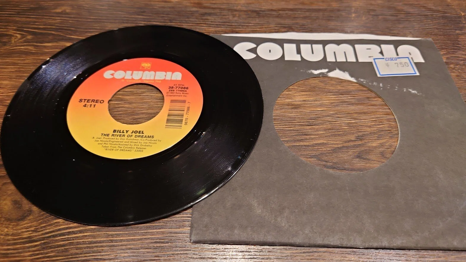 7-inch Record Specialty Shop Notes 378: Billy Joel｜タカヤマ 元