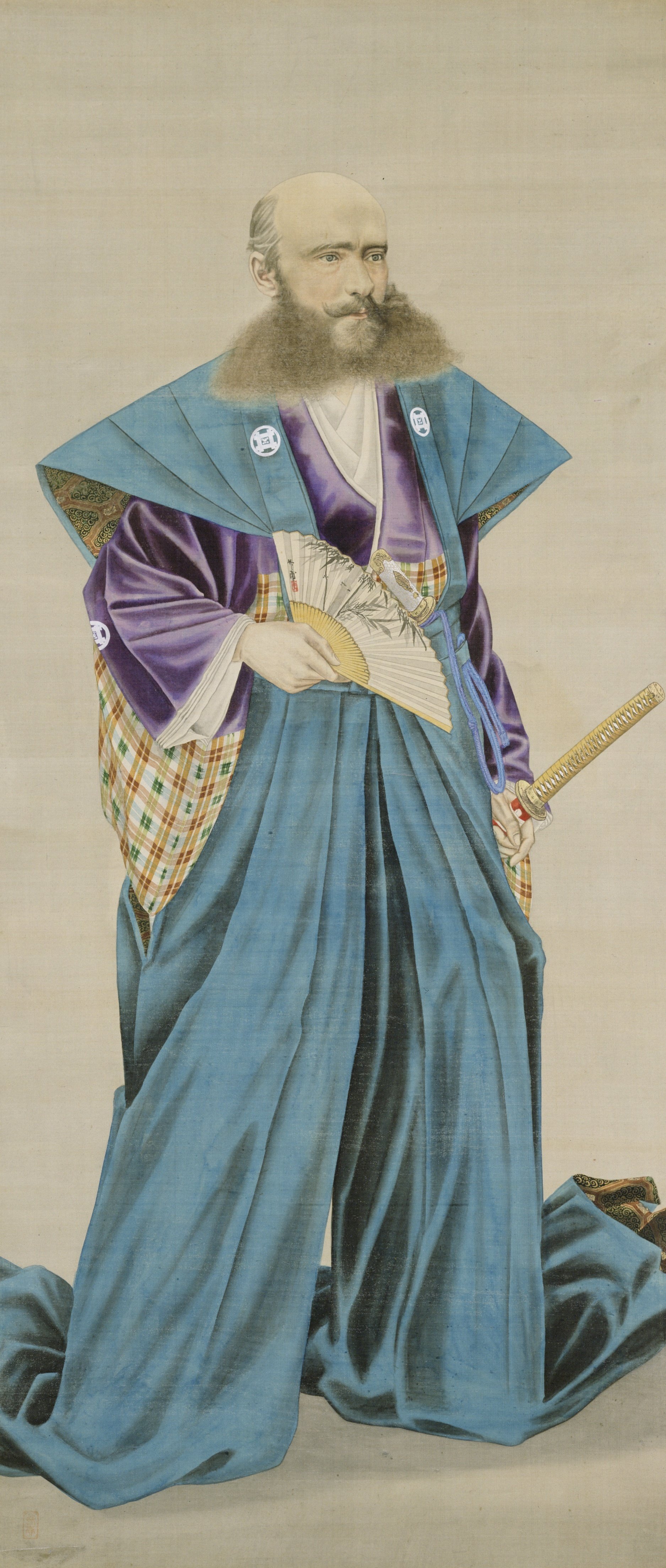 古写真 中判サイズ 横浜 伊勢山皇大神宮 招魂碑 傘をさす女 美人