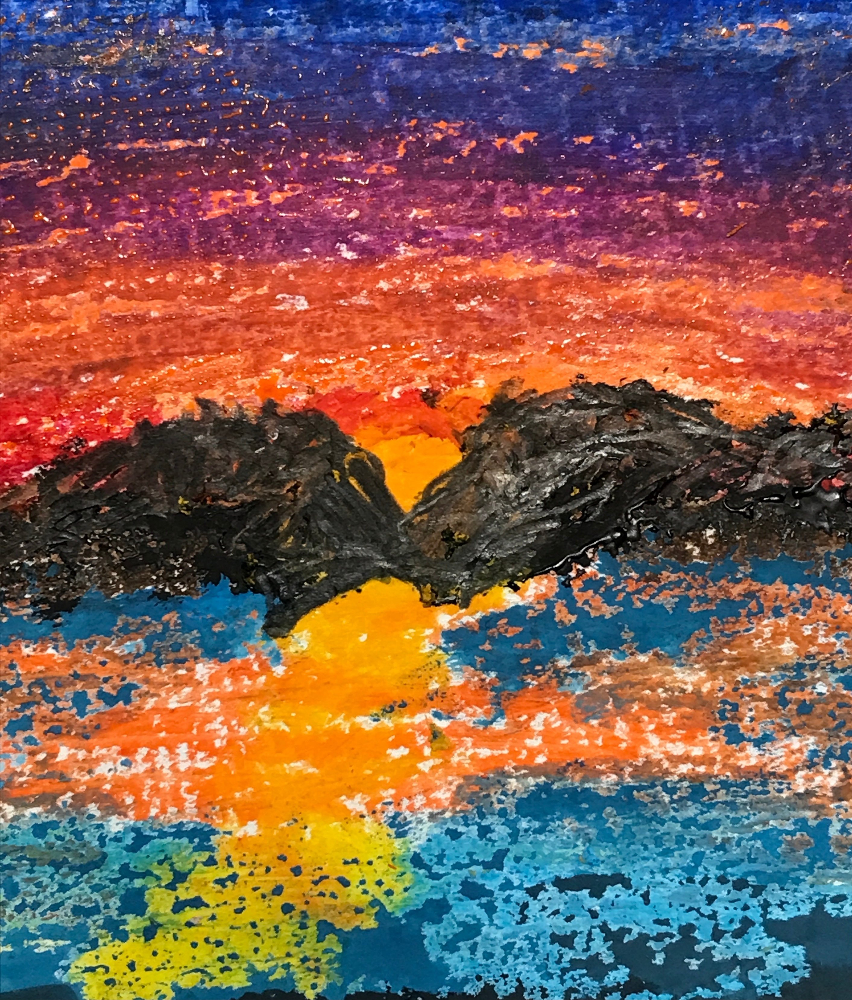 抽象画(画材クレヨン) 抽象画(画材クレヨン)
