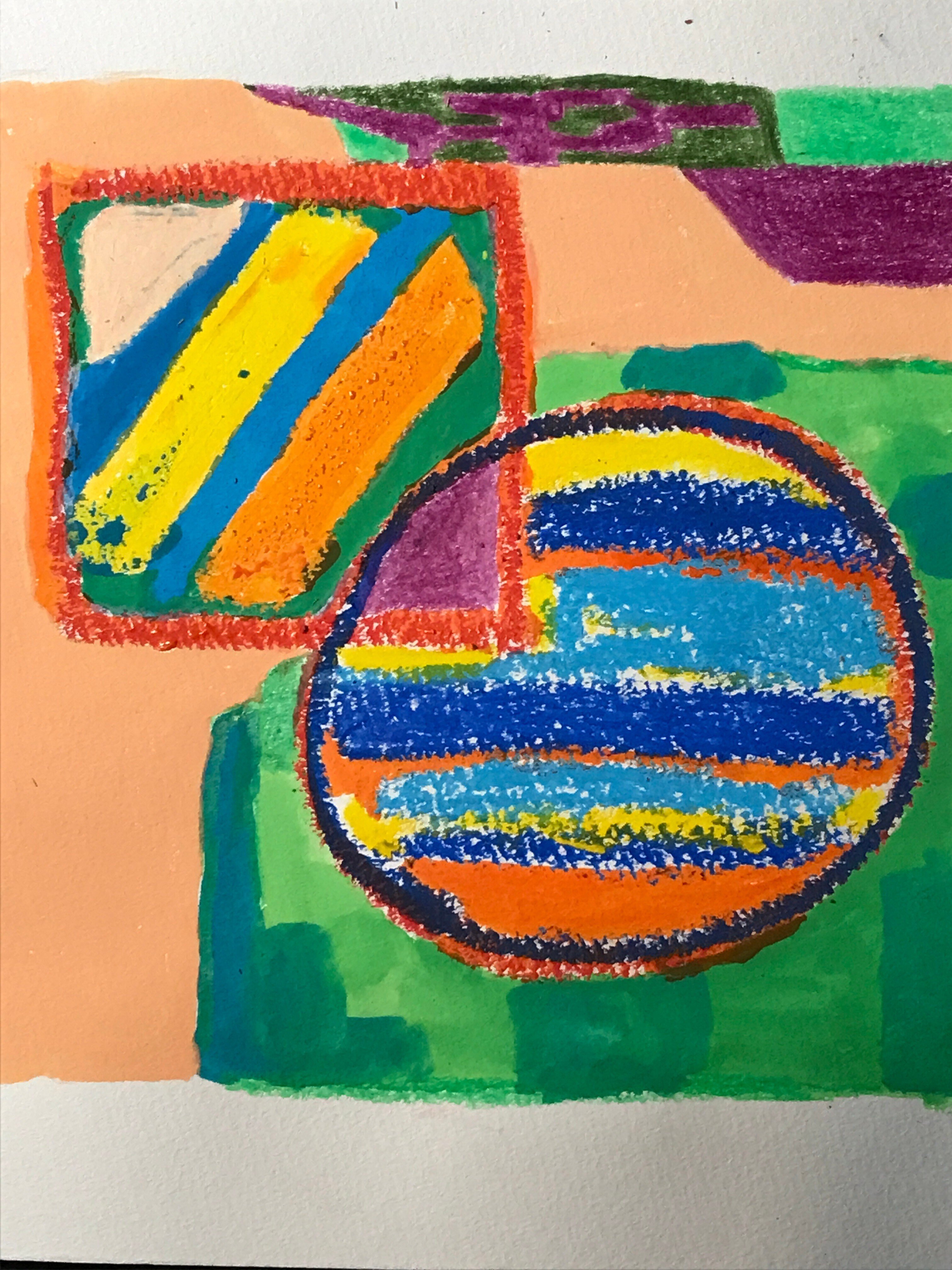 第10回 クレヨン＋水彩絵の具＋色鉛筆｜K_Kameno