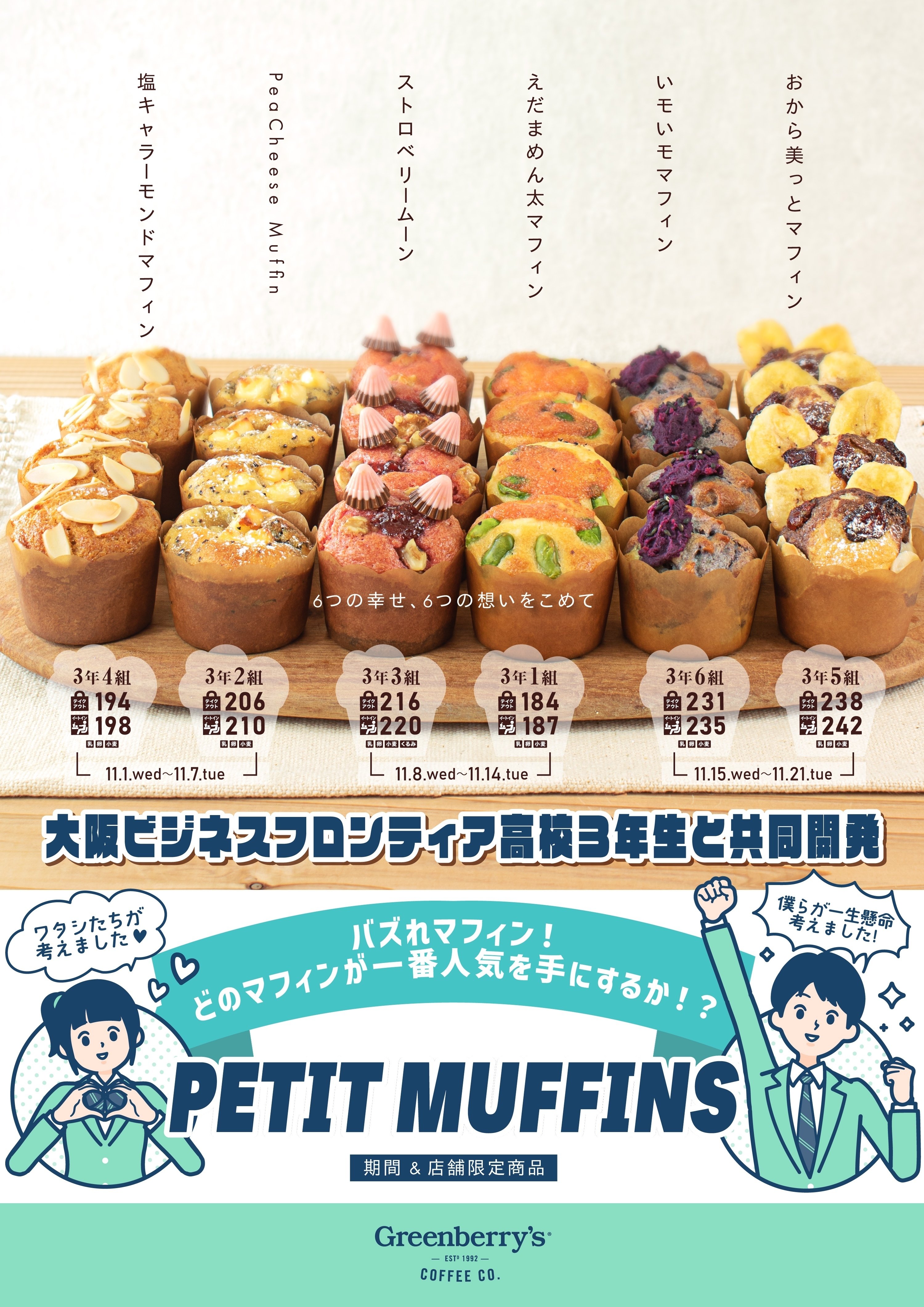 OBF高校3年生 × Greenberry's COFFEE谷町店 共同開発商品を発表｜大阪