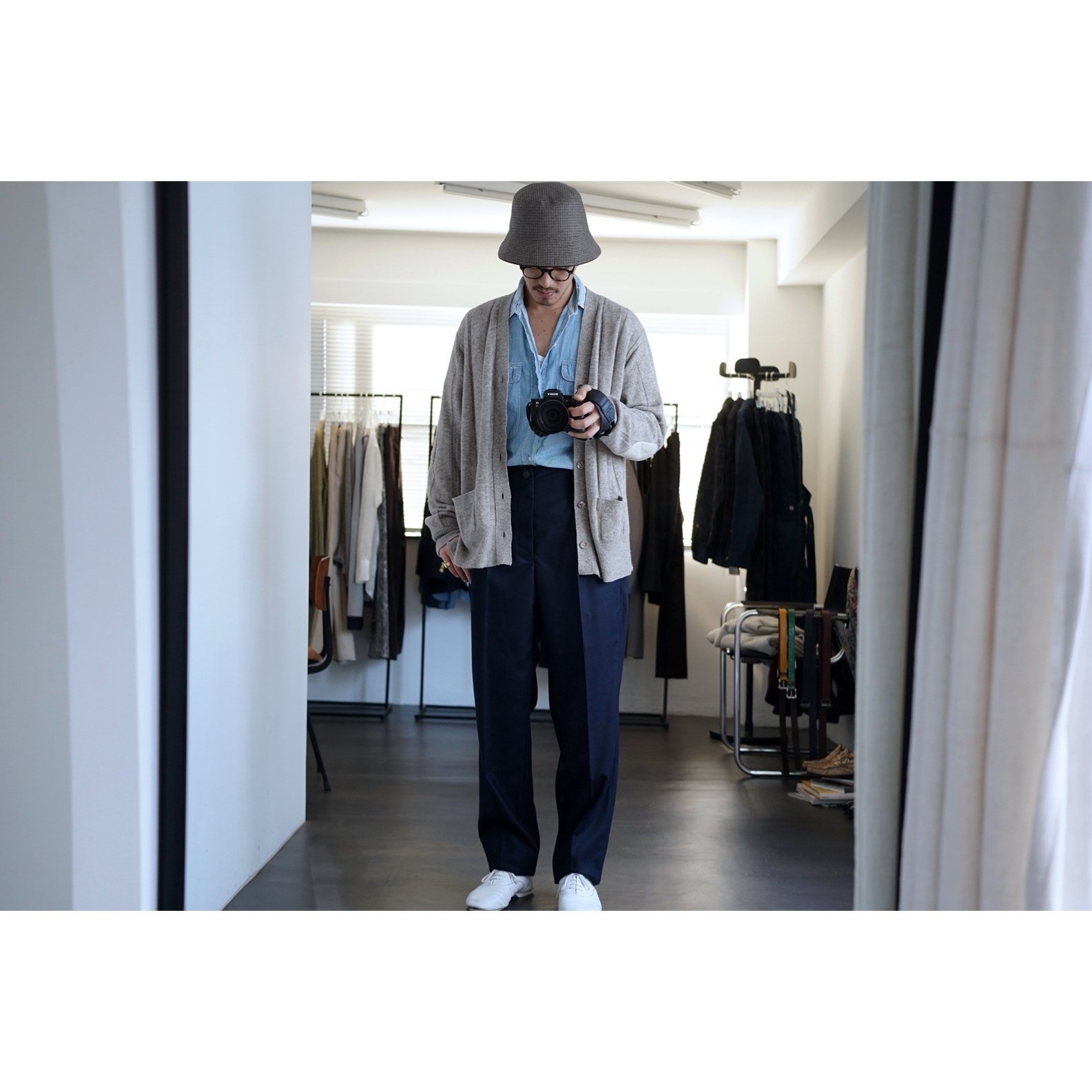 la favolaネイビー スラックス la favola（ラファーヴォラ）｜guji online shop（グジ