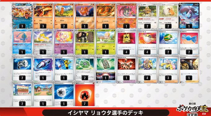 ポケカ四天王イシヤマリョウタ選手使用構築】リザードンデッキ