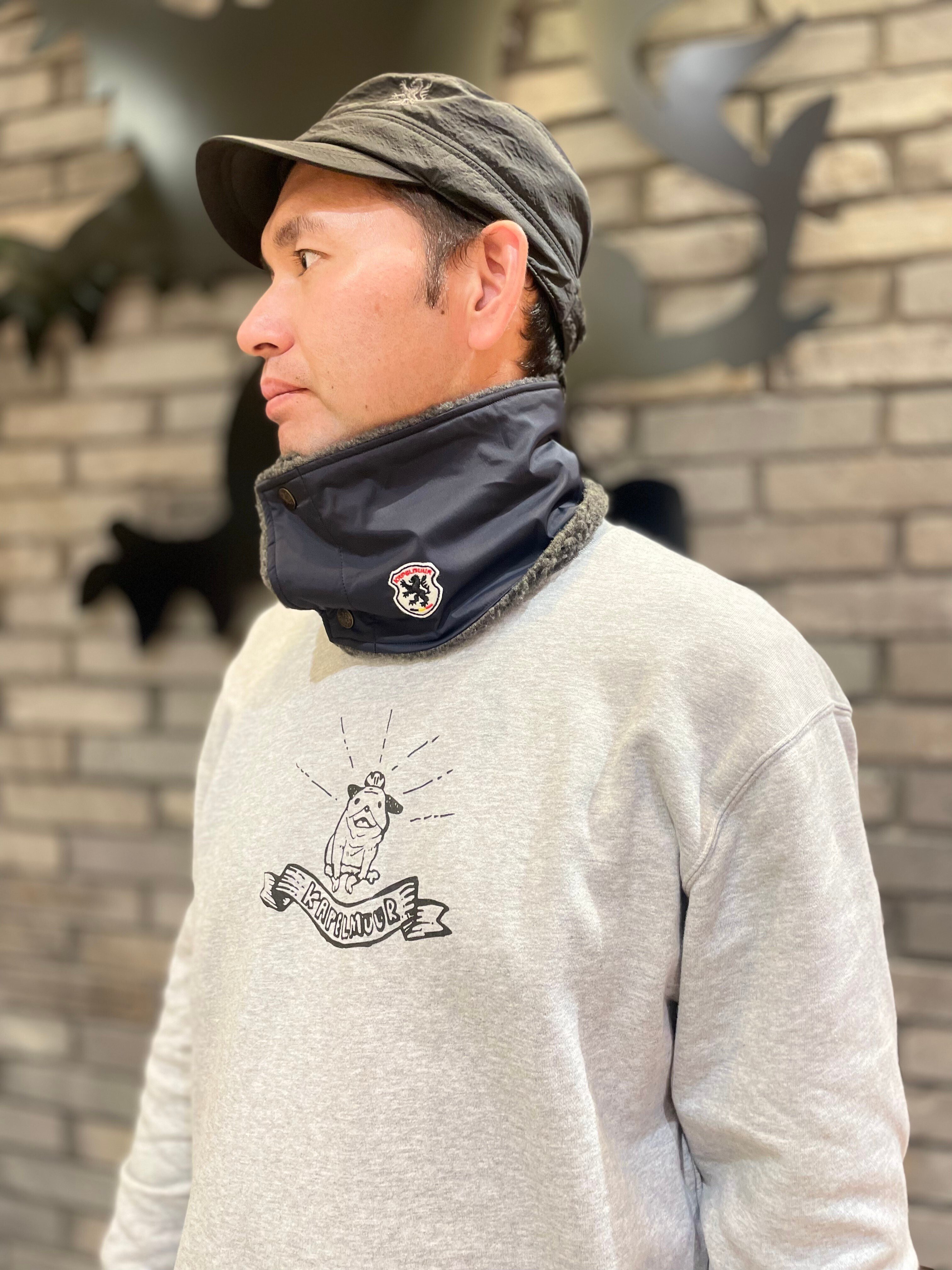 カペルミュール サイクリング トスカーナボア ネックウォーマー 防風はっ水素材 オリーブ ONE SIZE