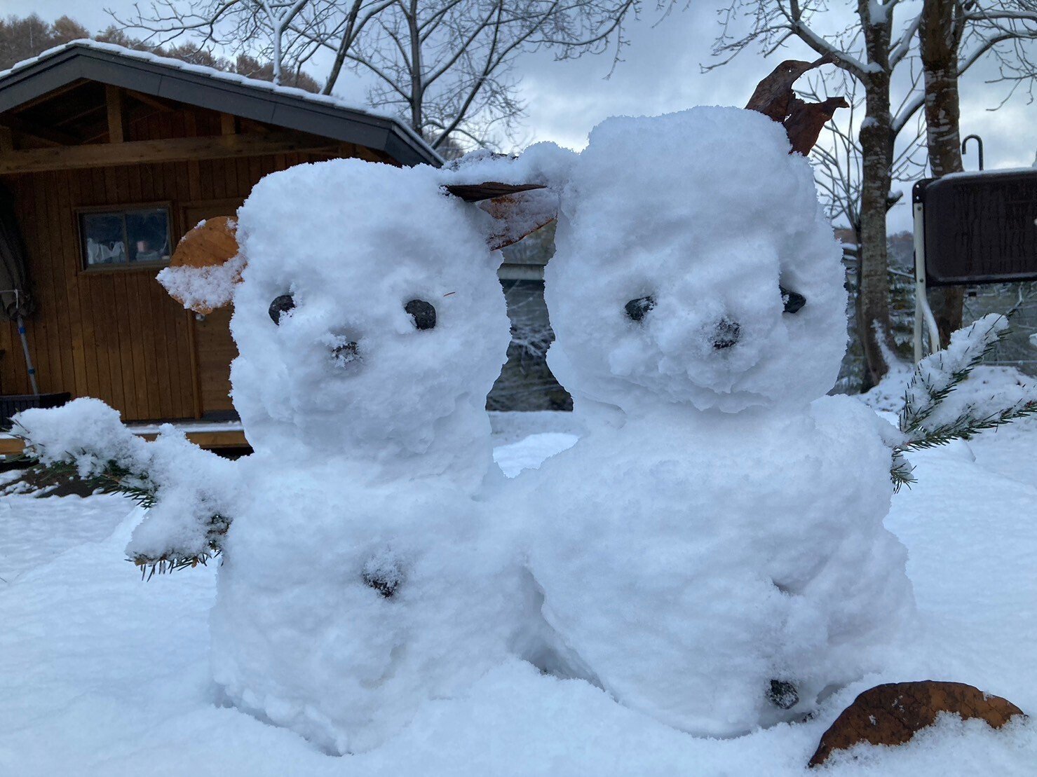 仲良し雪だるま君｜茶木寿夫