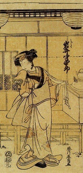 かなり珍しい　葛飾派画　明治１３年❗️❗️ Katsukawa Shunshō 勝川春章 - Mirror of the Beautiful Women