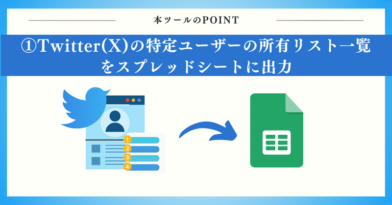 Twitter(X)の特定ユーザーの所有リスト一覧をスプレッドシートに出力