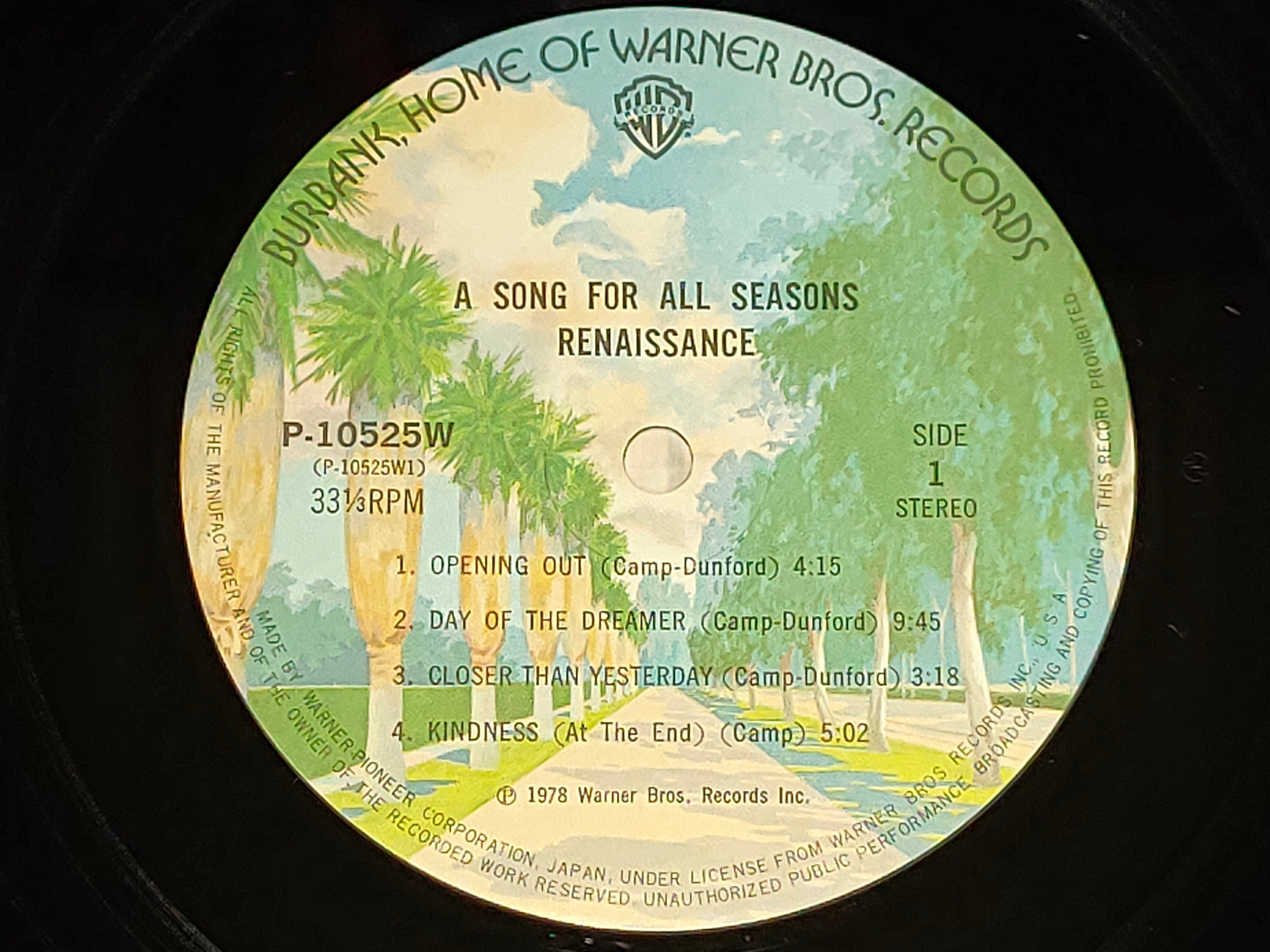 A Song for All Seasons】(1978) Renaissance クラシックと調和