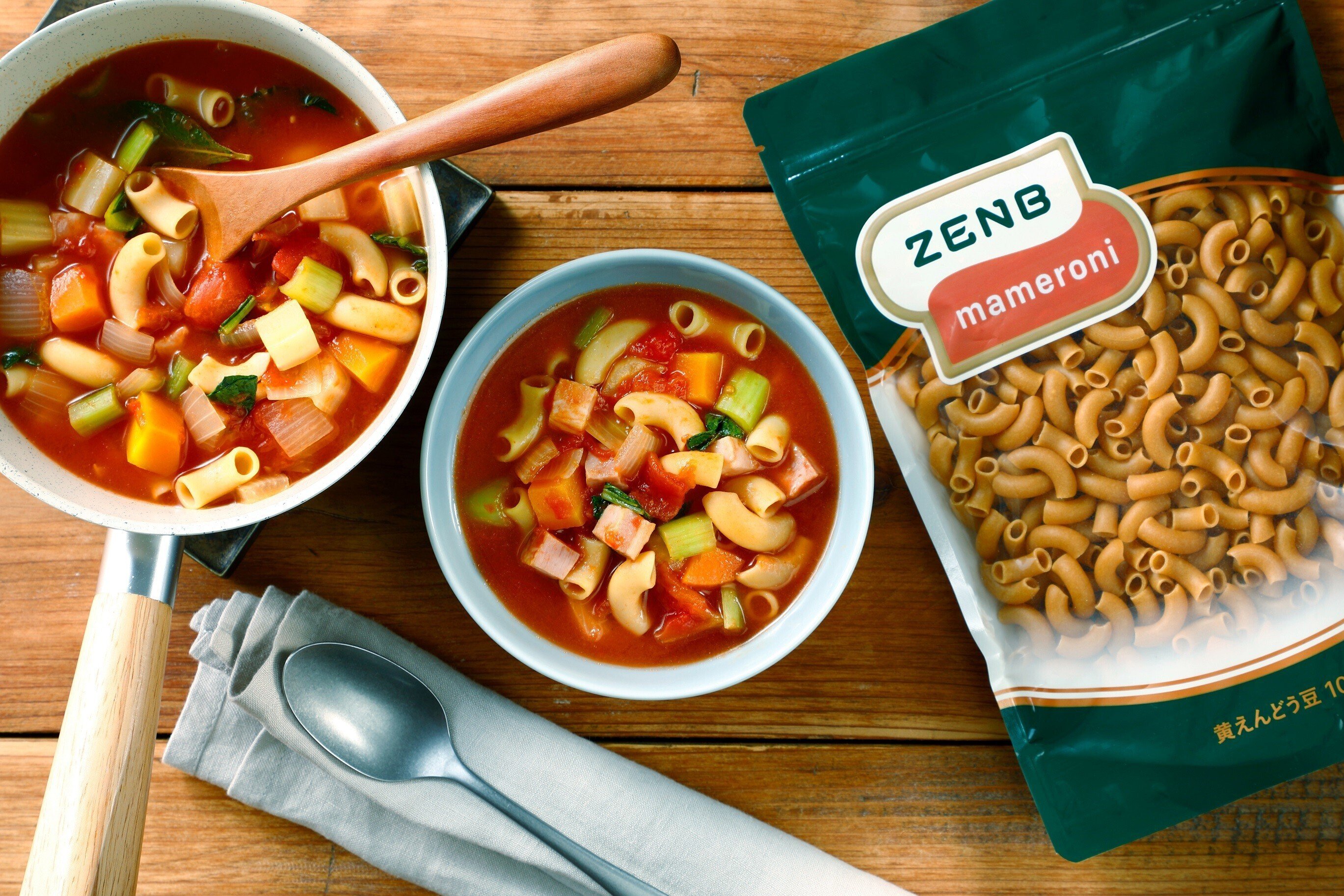 ただのマカロニじゃない。豆100%のマメロニだから広がる可能性｜ZENB