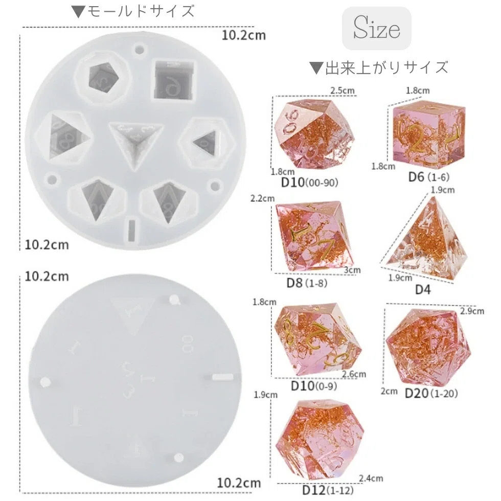 ハンドメイドダイスをレジン液で作るキットの詳細について｜サガミハラ