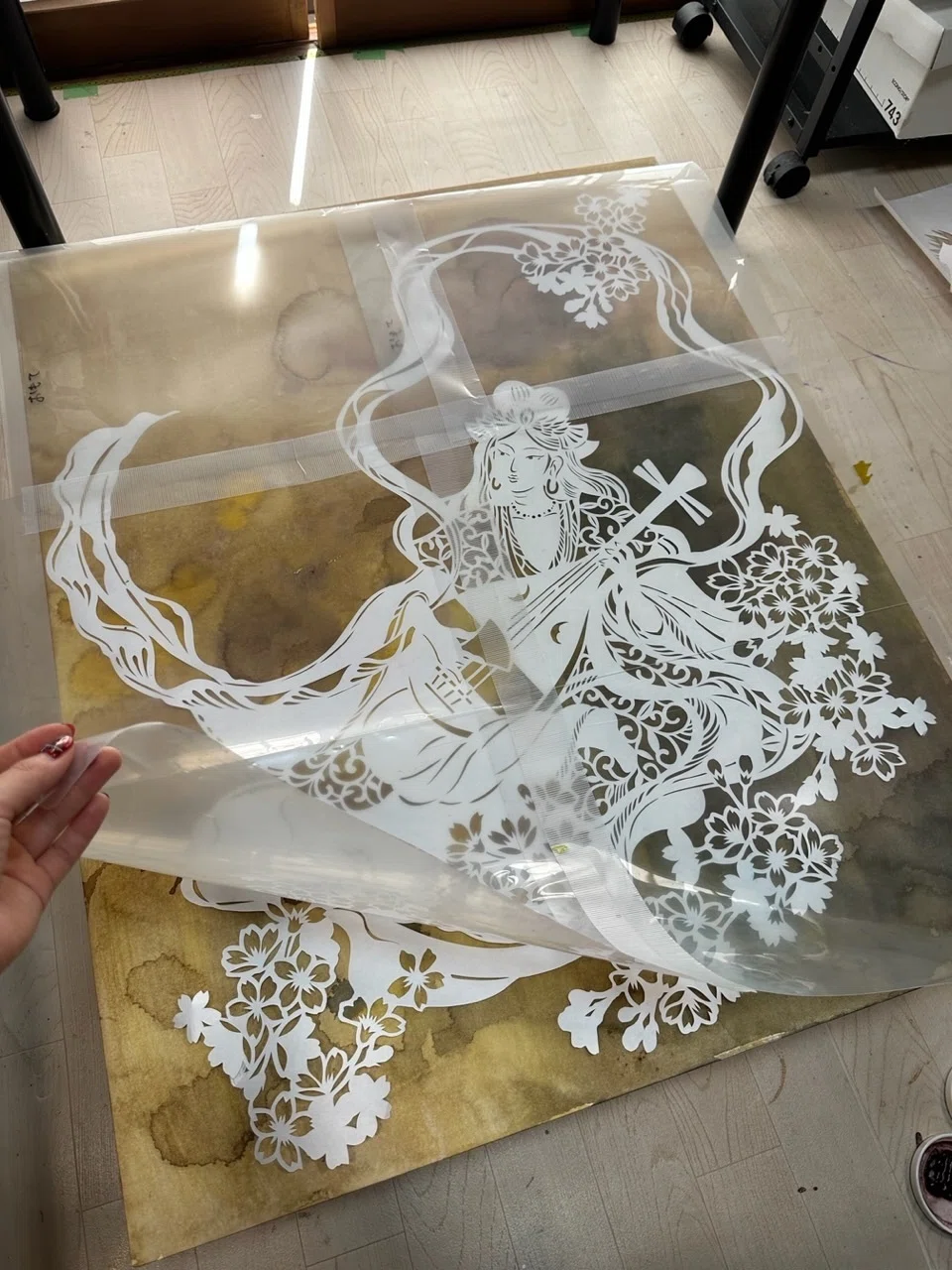 新作「五頭龍と弁天様」制作記録と、きりえ美術展のお知らせ | 華色切絵 【公式サイト】