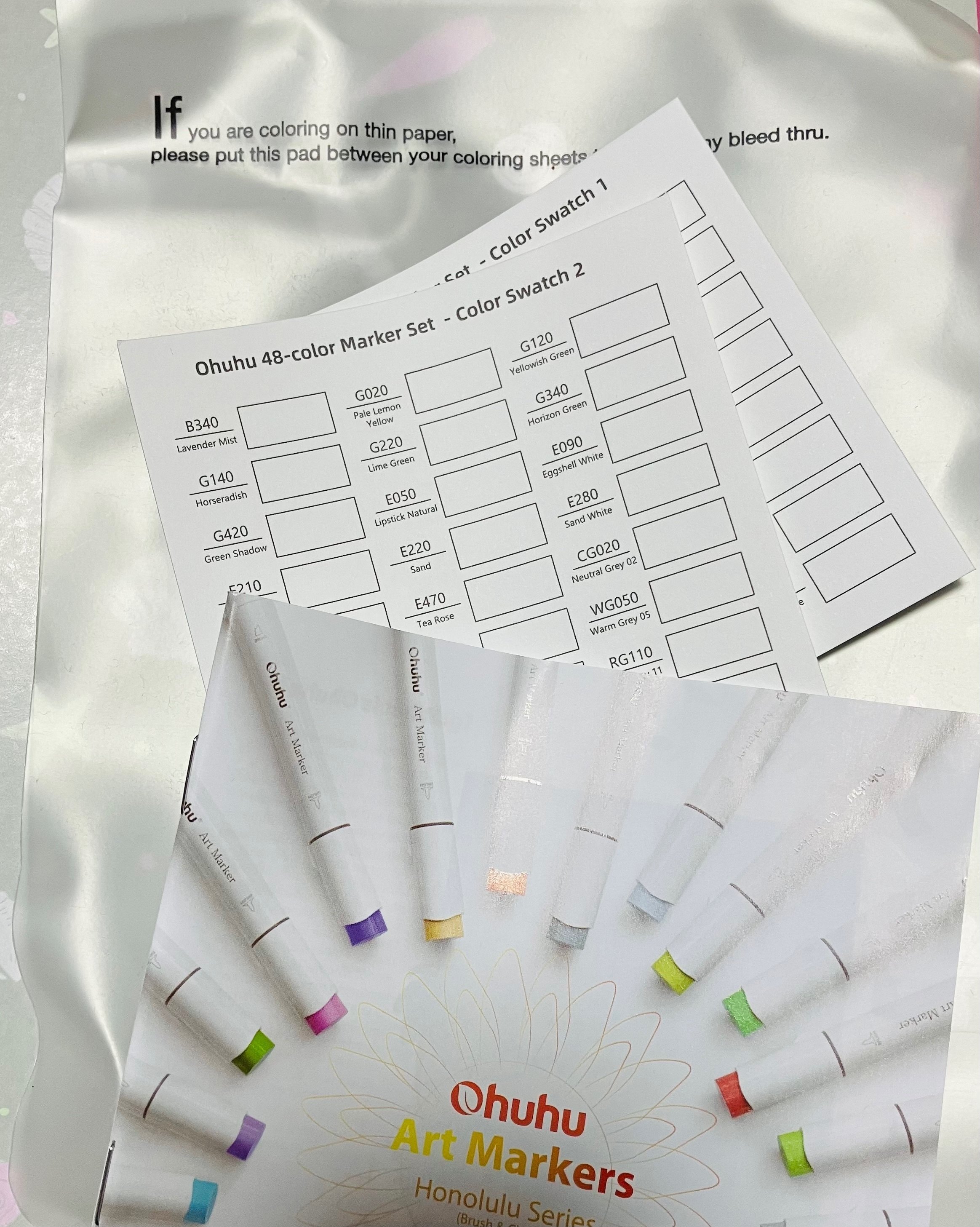 Ohuhu マーカーペン 筆タイプ 320色 プロ愛用 細字 ohuhu イラスト