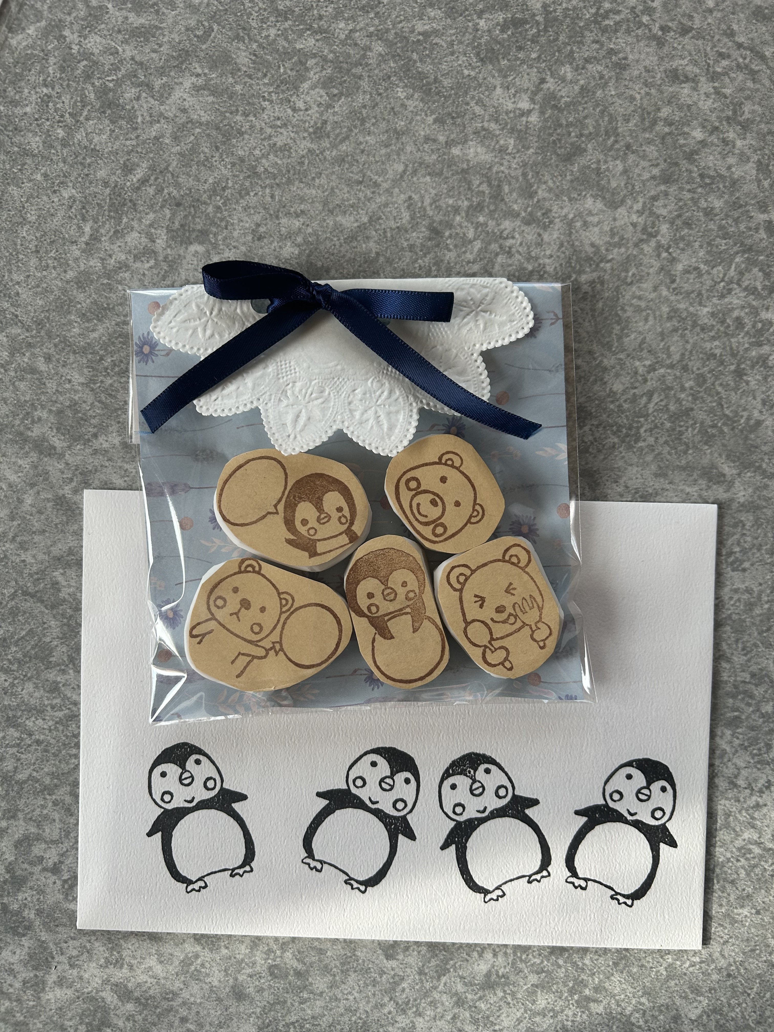 消しゴムはんこ【NO.344】 消しゴムはんこNo.344 ちびうさとクッキー 消しゴムはんこNo.344