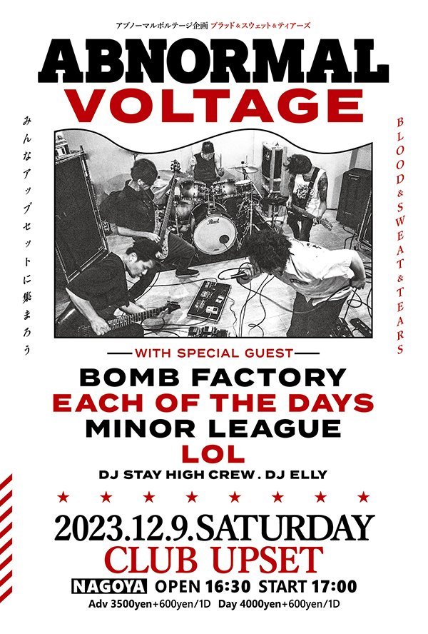 ABNORMAL VOLTAGEフライヤー｜MARBLE RECORDS