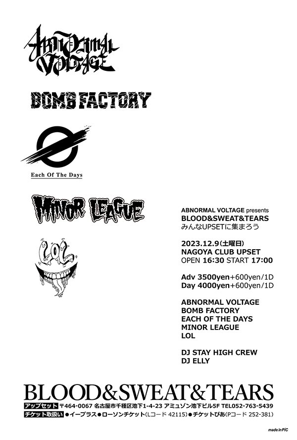 ABNORMAL VOLTAGEフライヤー｜MARBLE RECORDS