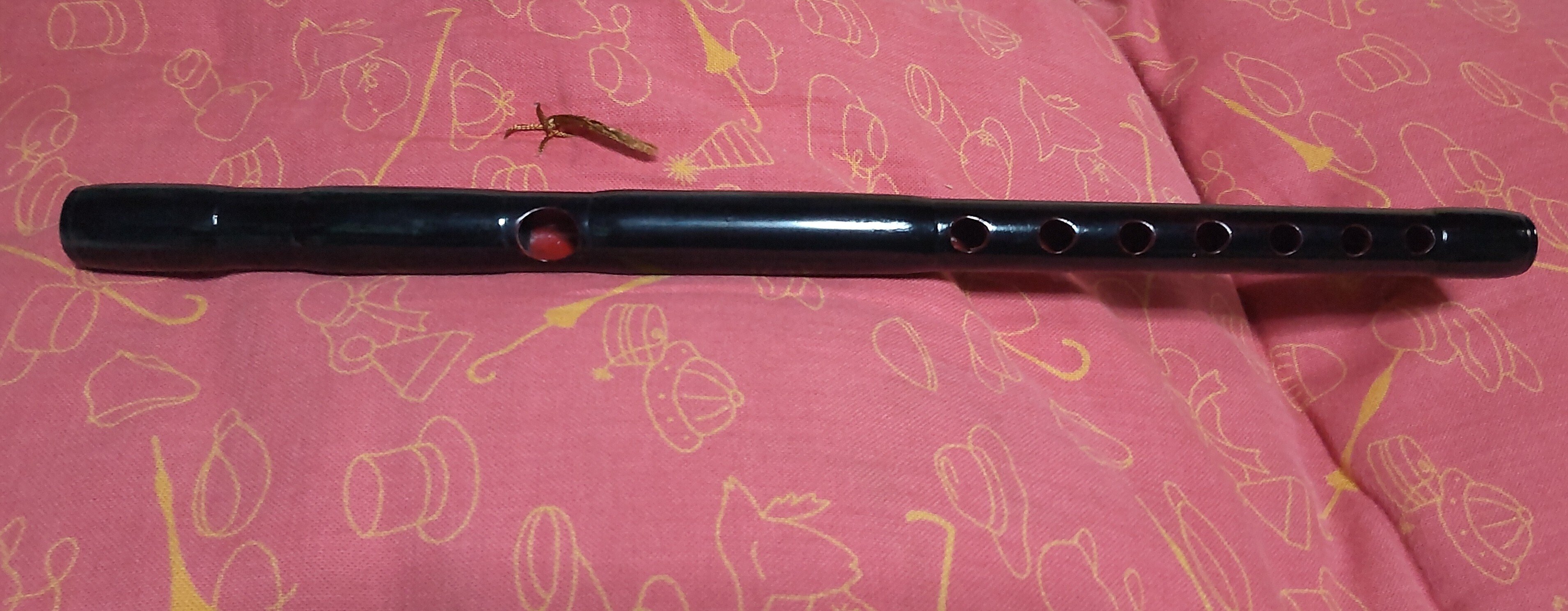 年代物 能管 39.5㎝ 竹管 内朱塗 能笛 頭金 和楽器 横笛 年代物 能管 39.5㎝ 竹管 内朱塗 能笛 頭金 和楽器 横笛