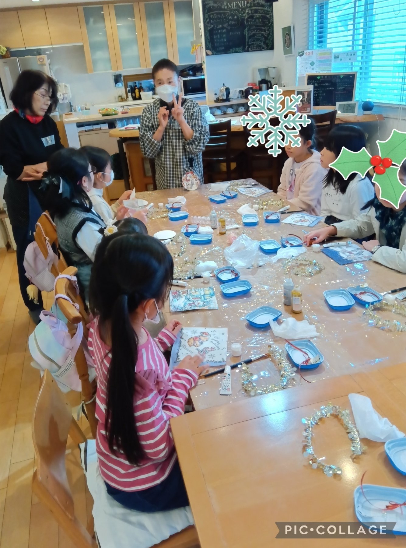 デコパージュ作品クリスマスボード 商品詳細画像