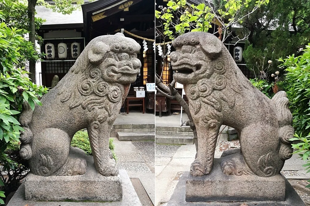 大阪市の神社と狛犬 ⑯天王寺区 ⑧東高津宮～幕末の癒やし系狛犬