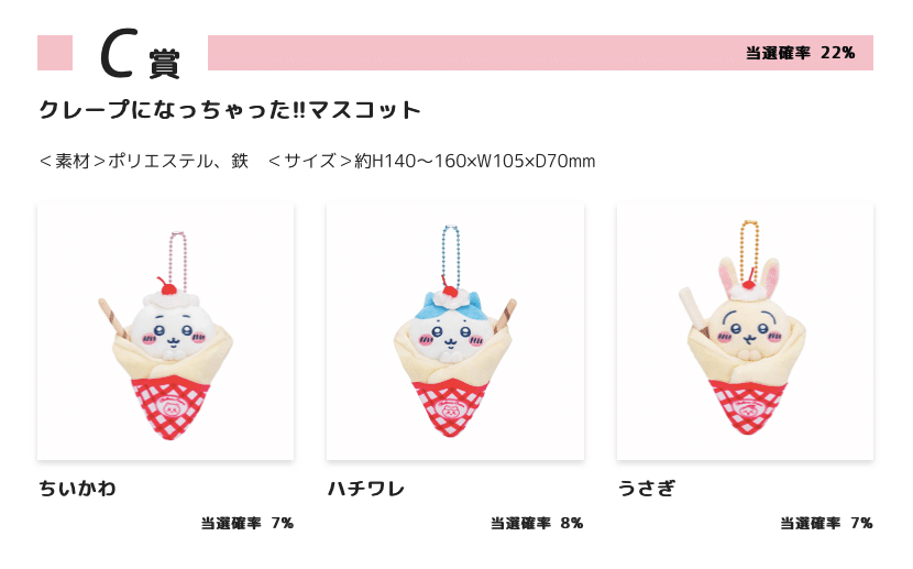 オンラインショップ ちいかわクレープくじ ハチワレ ちいかわクレープ 