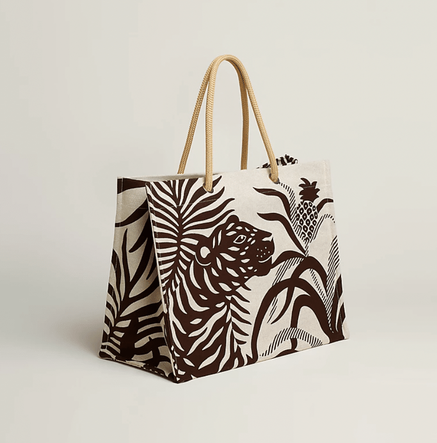 エルメス　ビーチバッグ　《ティーグル　•ア•ラナナス》 新作！】旅行にも！エルメスのビーチバッグ 《ティーグル・ア