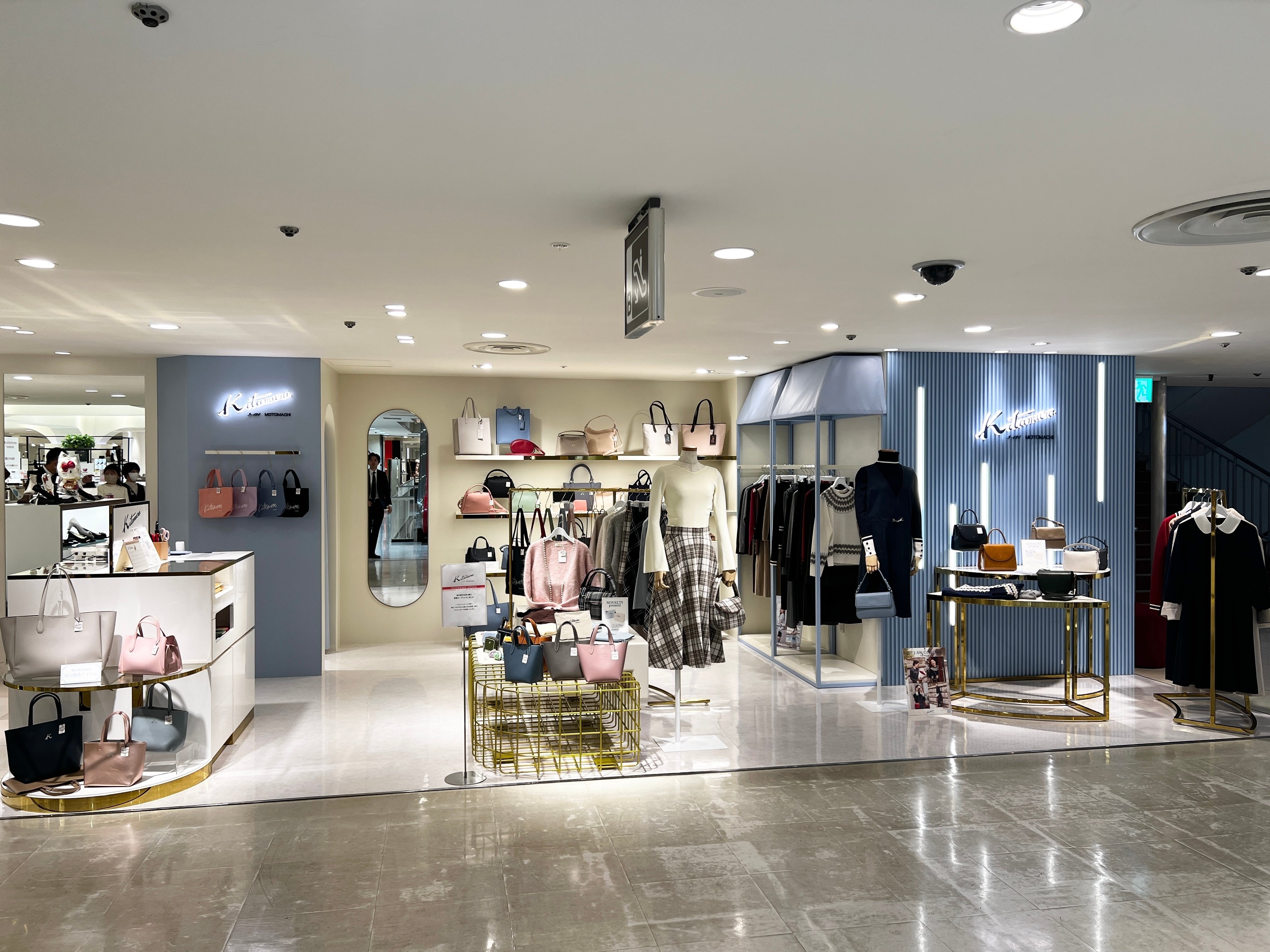 F5302*キタムラ/KITAMURA/横浜元町*本革/レザー*Kロゴ*ミニポーチ付き*裏:ドット柄*ハンドバッグ/手提げ 鞄*ダークブラウン/濃茶