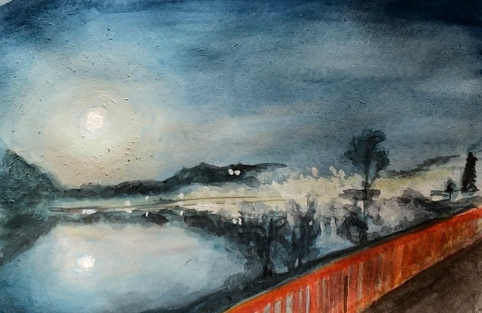 桜岡湖の月夜(剣淵町)｜北海道の熊おやじ〜北海道の179市町村の歴史と