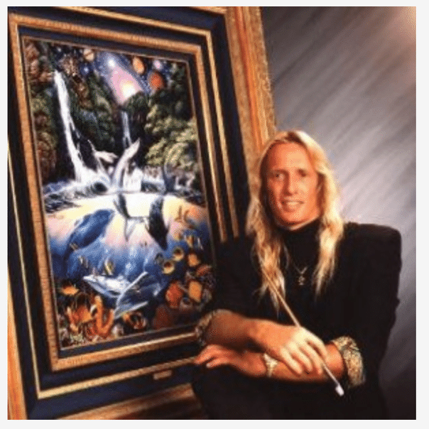 クリスチャン・ラッセン 版画 ミクスドメディア 「コンテントメント