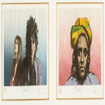 ロン・ウッド 版画 リトグラフ 「スライド オン ディス III」 査定