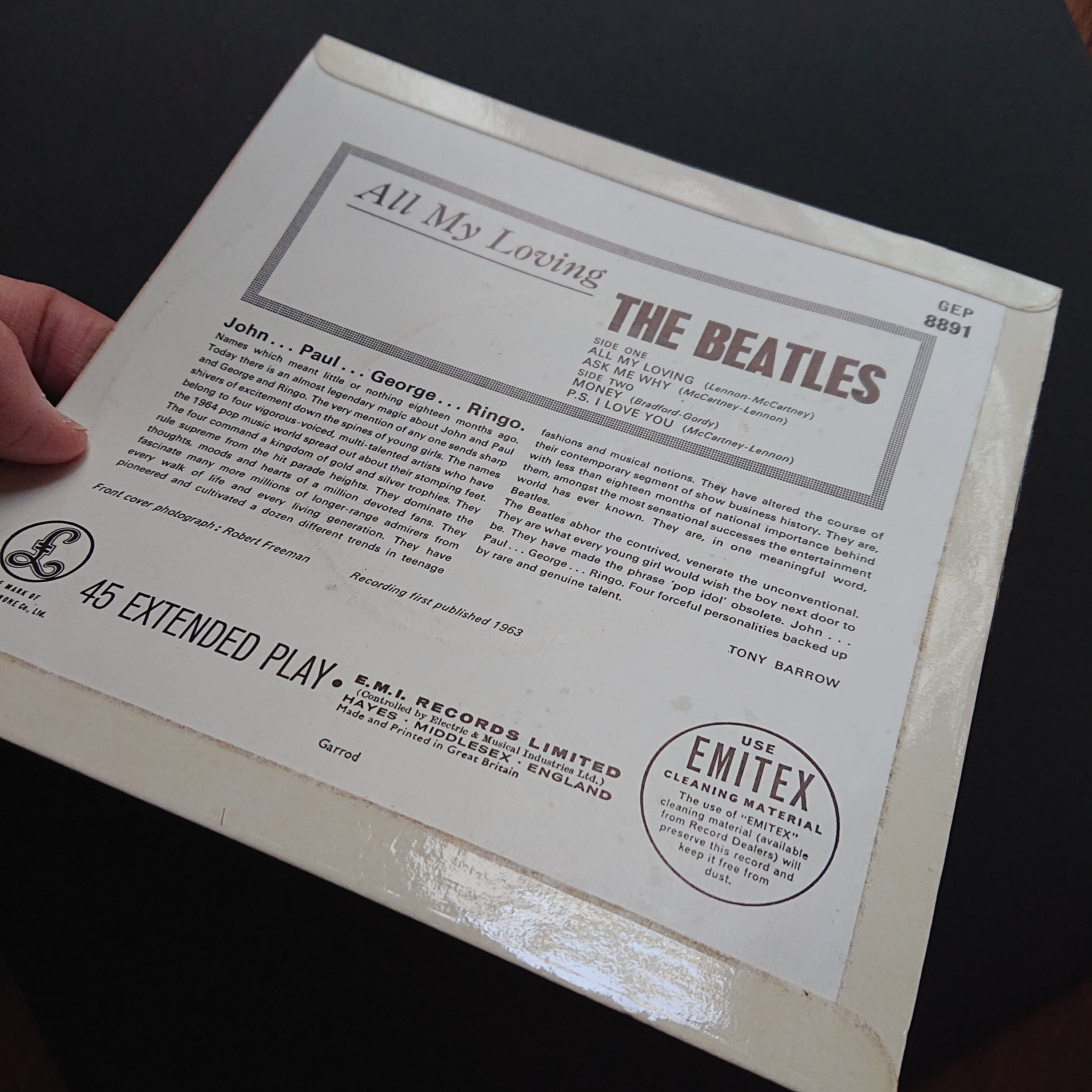 All My Lovingオリジナル盤と後発盤(Beatles UK盤EP)｜音(おと)