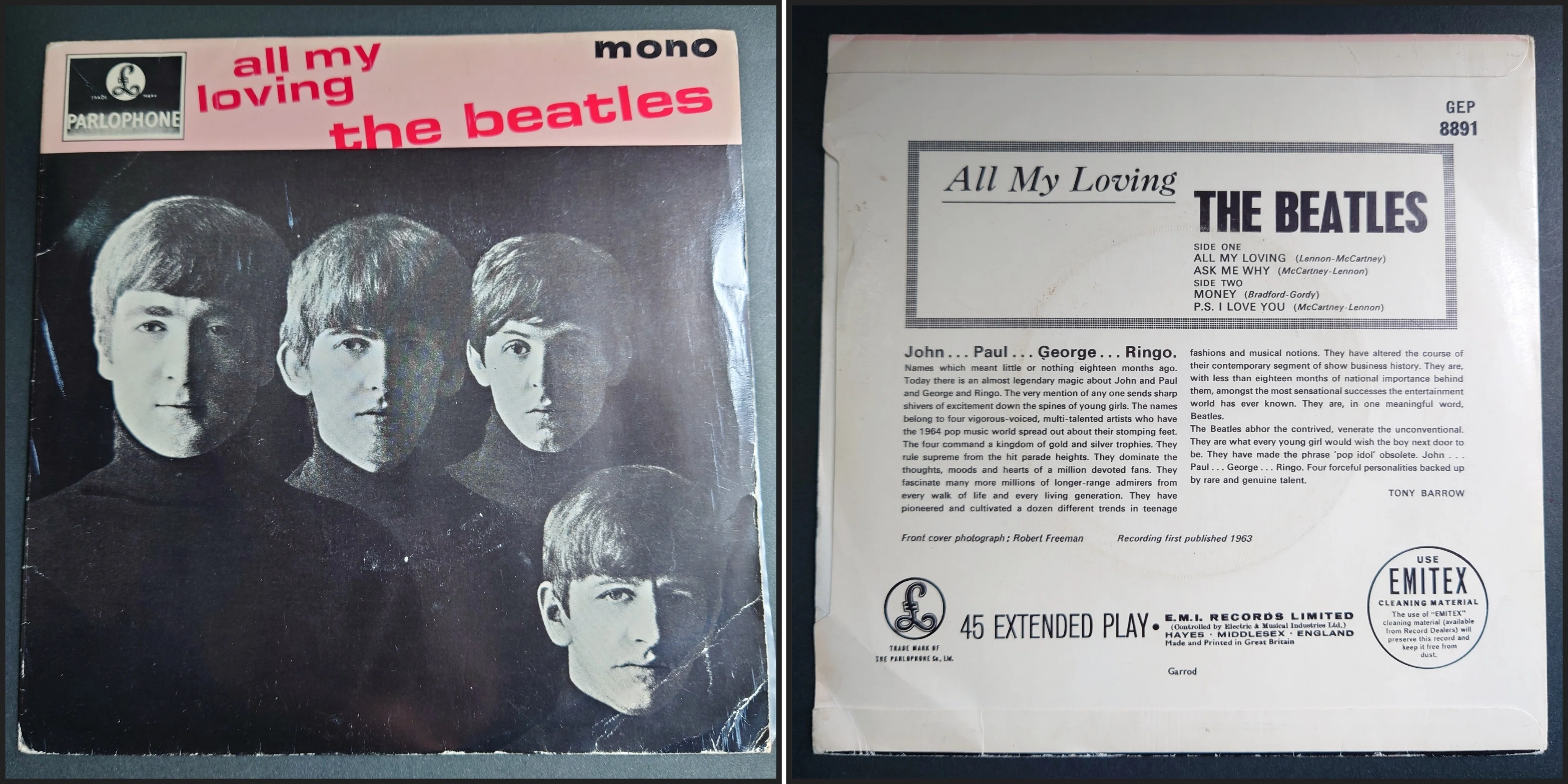 英LP With The Beatles UKオリジナル中期プレス EMI仕様 熱狂の渦を
