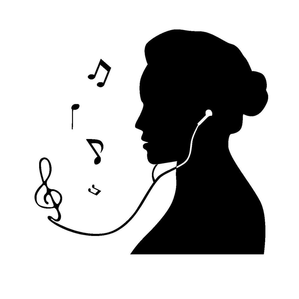 イヤホンで音楽を聴く