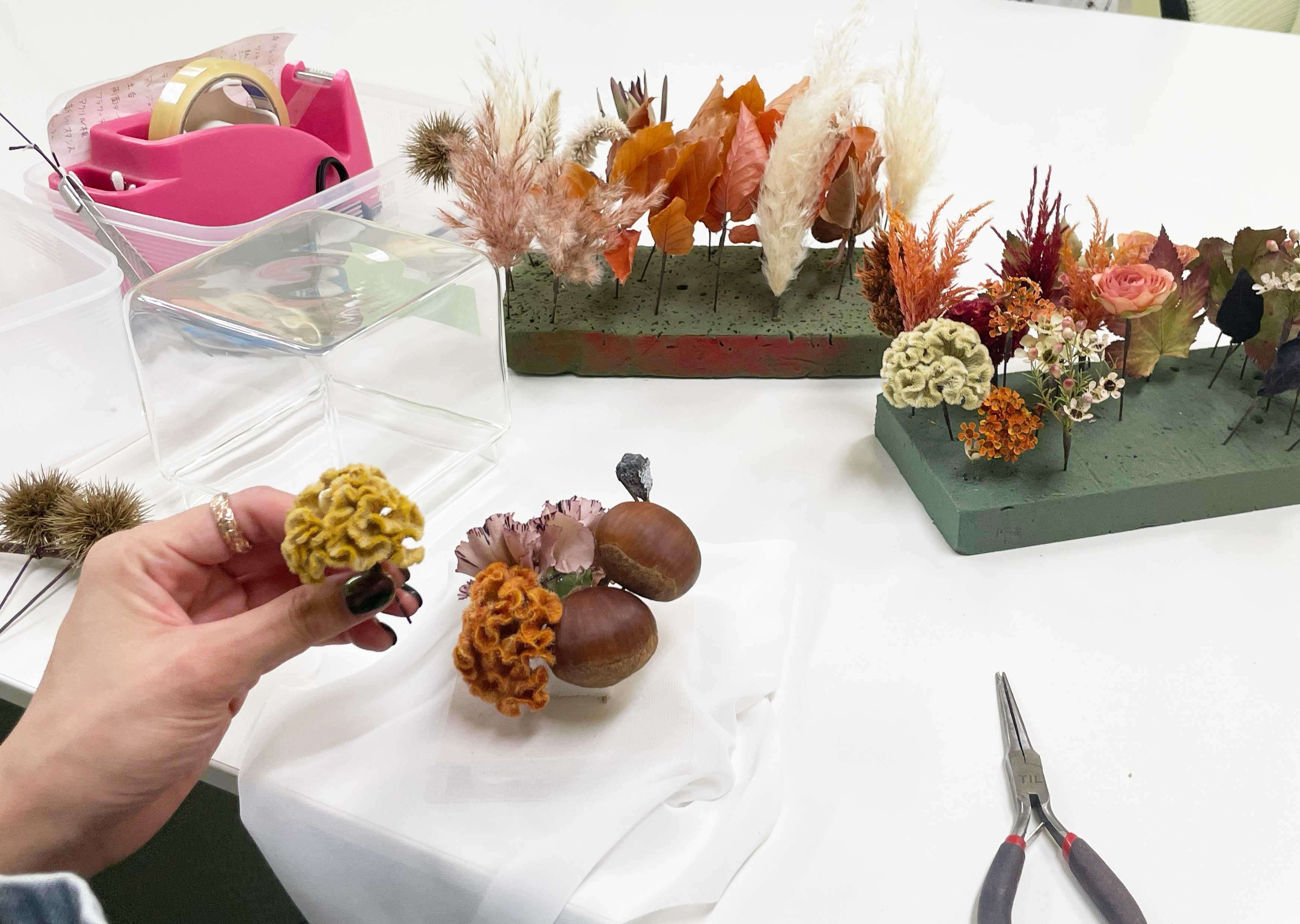 栗をドライフラワーにして、秋をガラスに閉じ込める【Kannax Labo