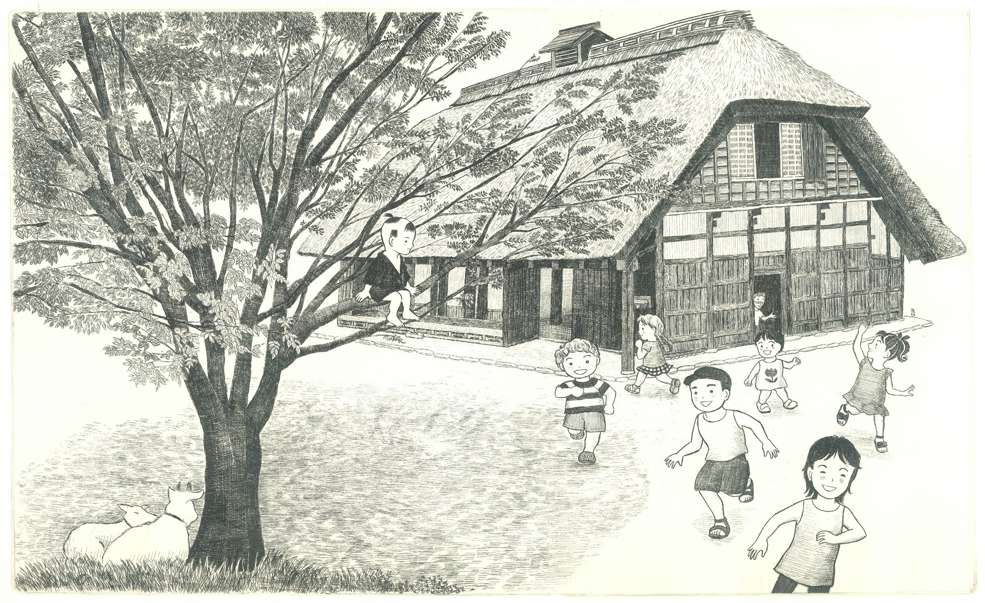 額付き銅版画作品　title「寂しがりやのレノン」 額付き銅版画作品 title「寂しがりやのレノン」 額付き銅版画作品